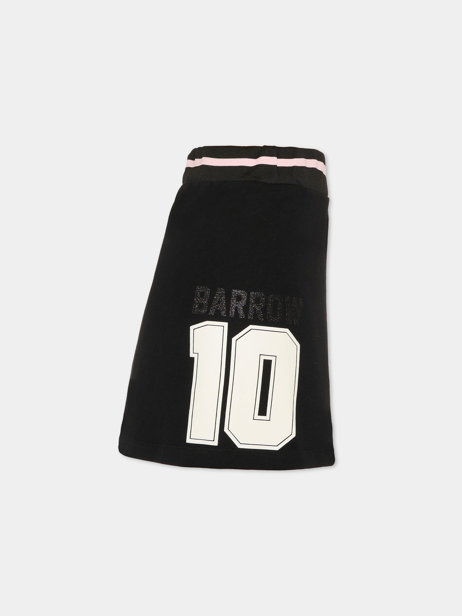 Gonna nera per bambina con logo,Barrow,F5BKJGSK196 110