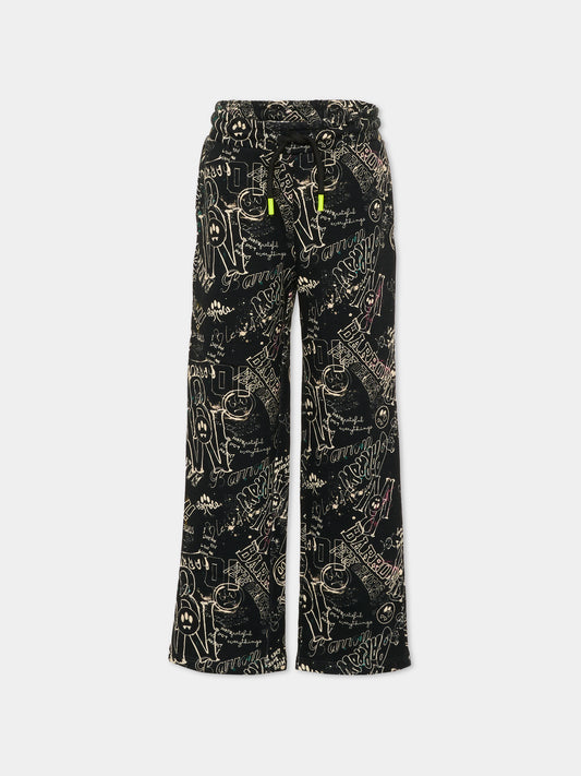 Pantaloni neri per bambino con logo,Barrow,F5BKJUFP156 110