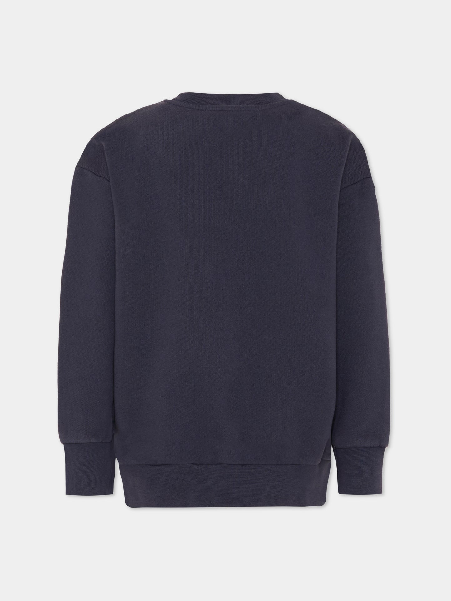 Felpa blu con logo e Pegaso per bambini,Etro,GX4P20 Z3333 667