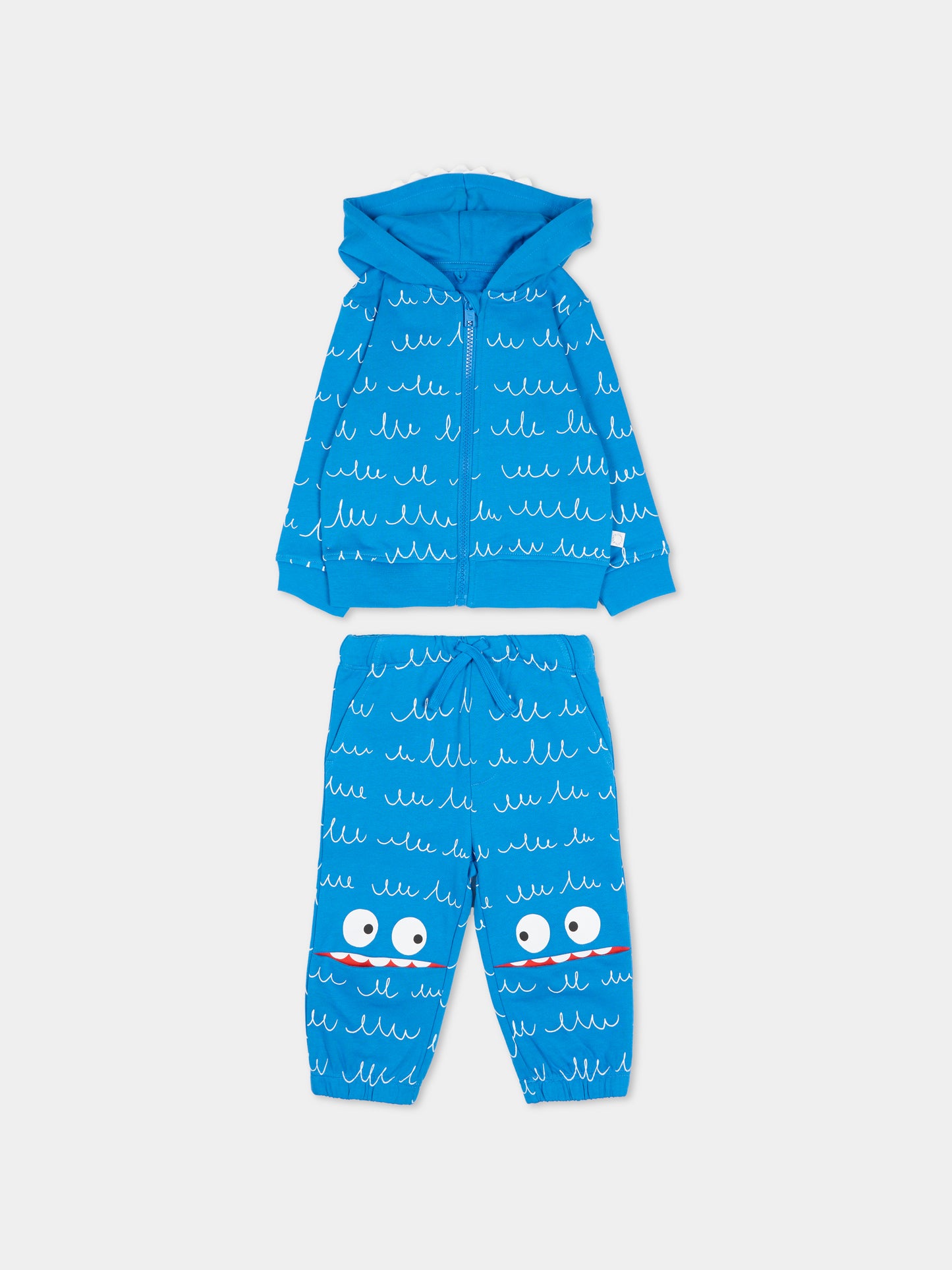Completo sportivo Yeti azzurro per neonato,Stella Mccartney Kids,TX3520 Z3201 60QBC
