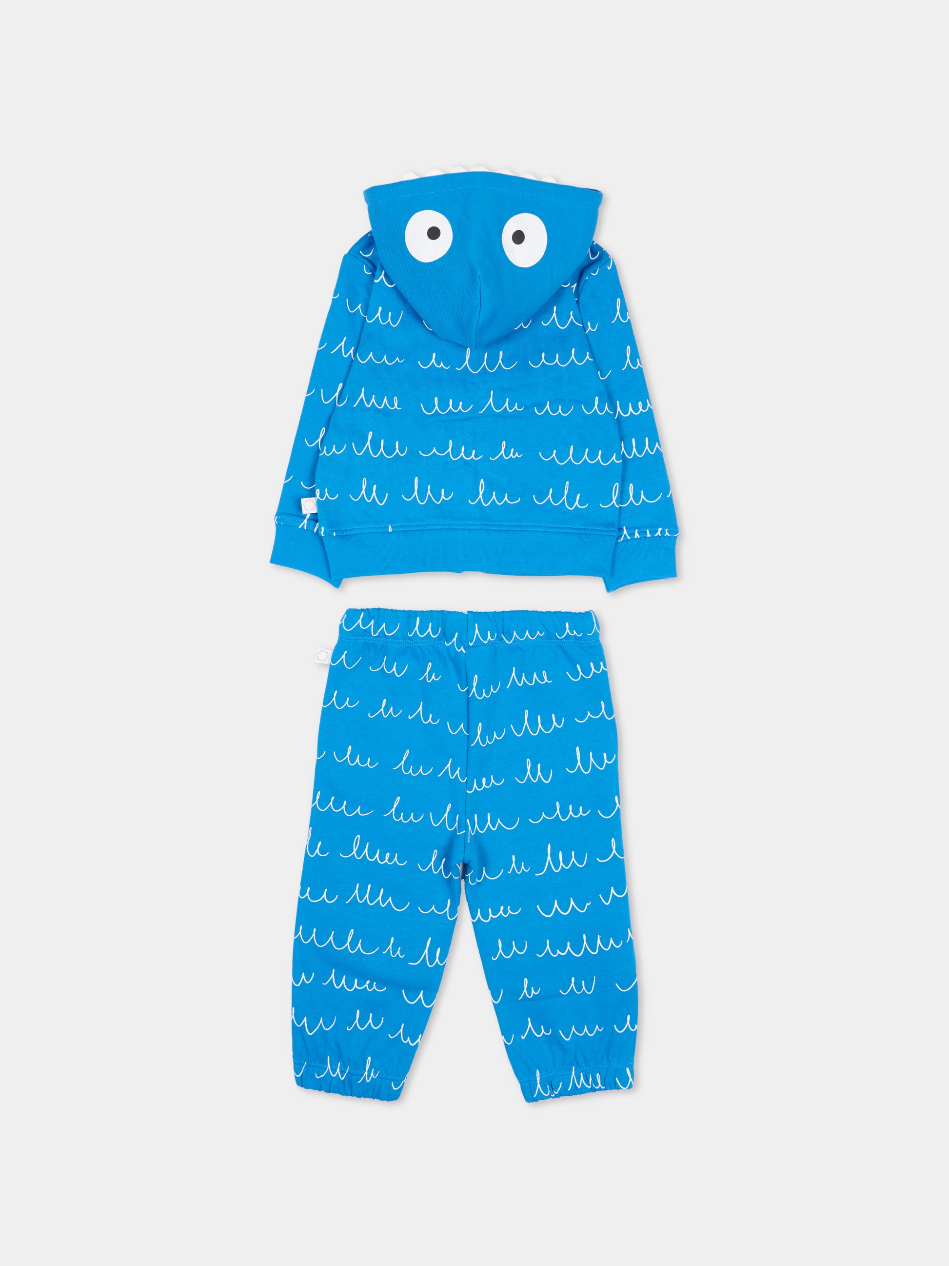 Completo sportivo Yeti azzurro per neonato,Stella Mccartney Kids,TX3520 Z3201 60QBC