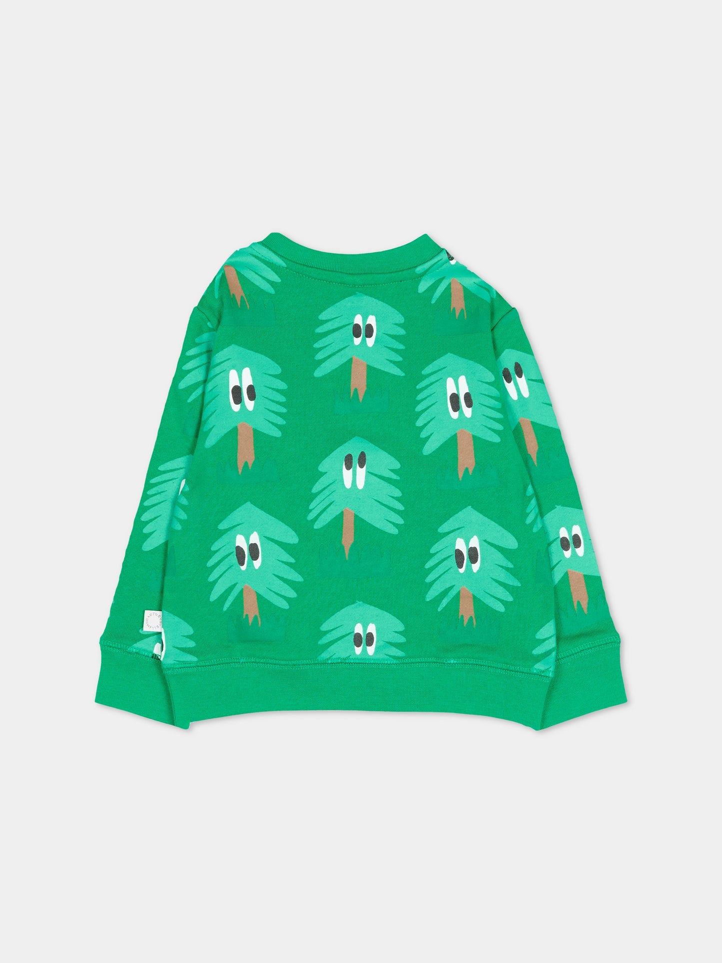 Felpa verde con abeti per neonato,Stella Mccartney Kids,TX4600 Z3161 712MC