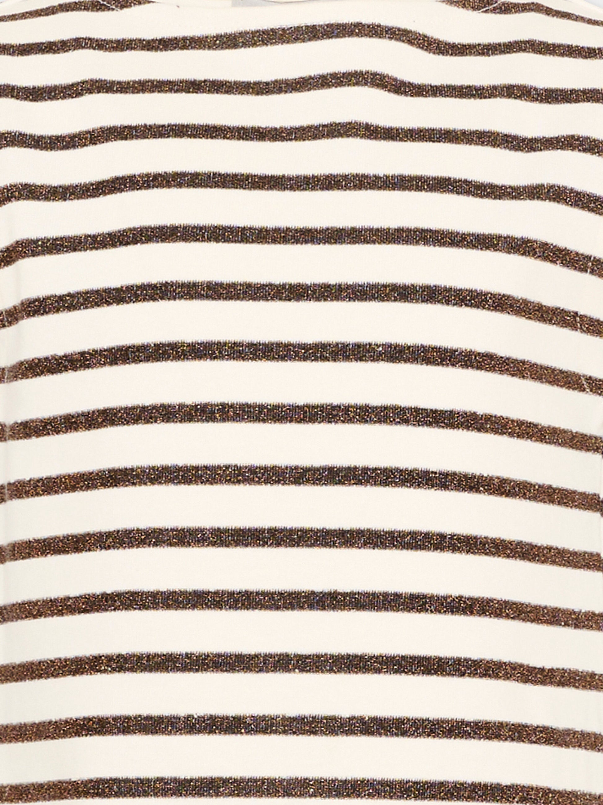 Top beige a righe glitter per bambina,Vélocipède,VLC-SS26-TS004 ECRU AND BLACK