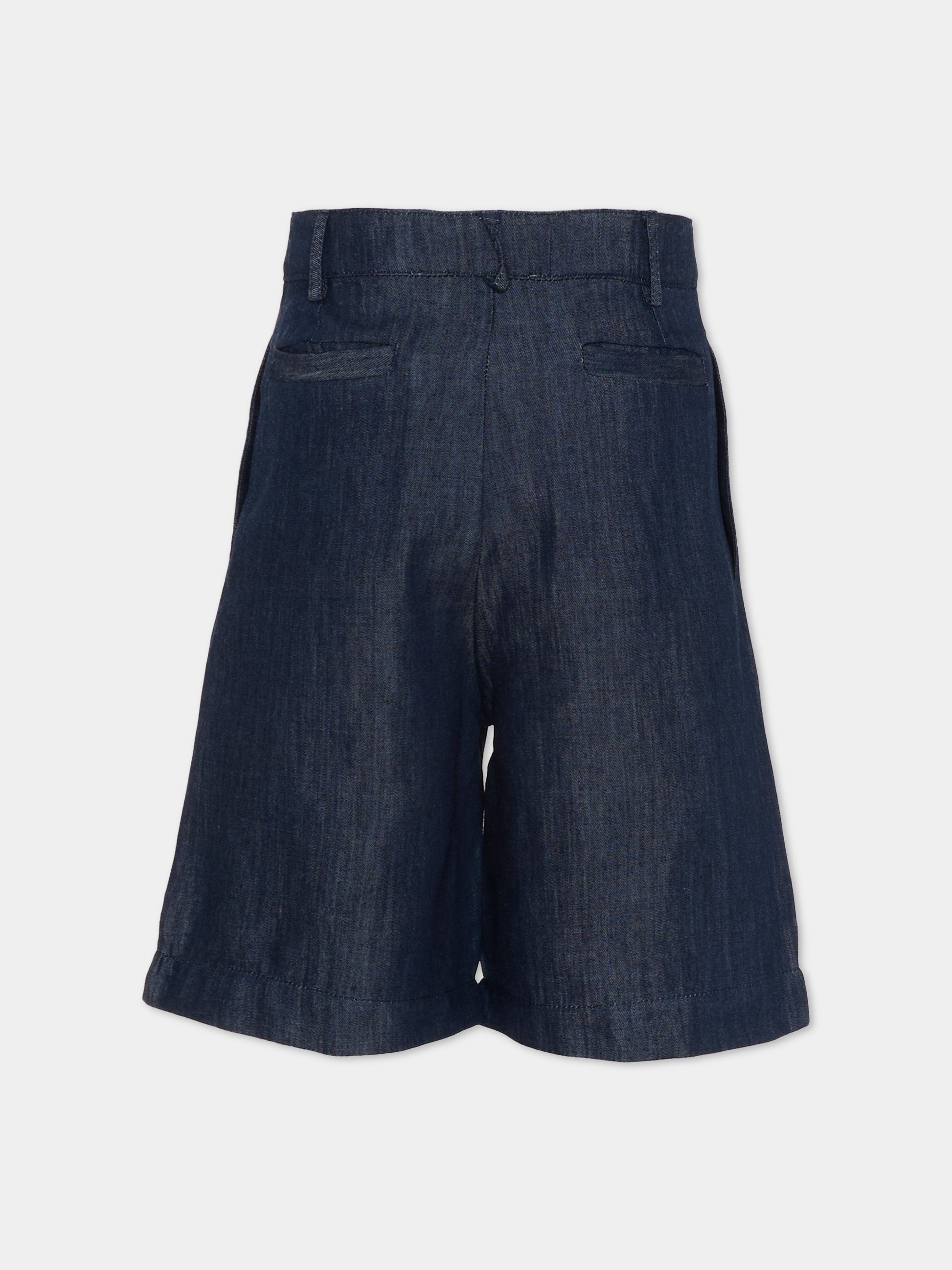 Shorts blu per bambino in denim,Vélocipède,VLC-SS26-TR004 MIDNIGHT