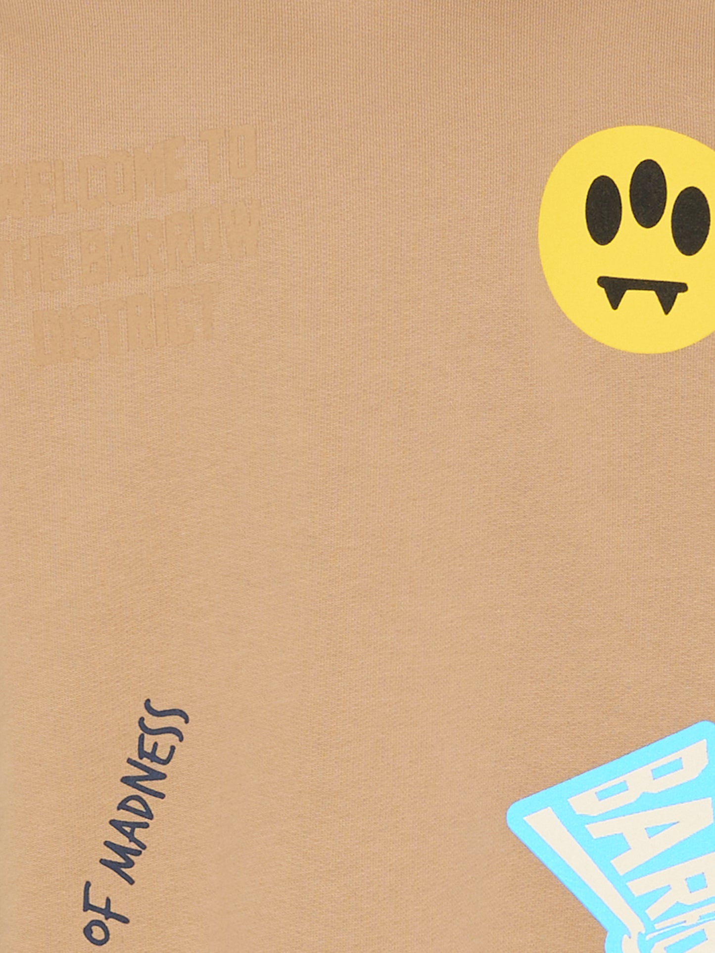 Felpa beige per bambino con smile e scritte,Barrow,F5BKJUHS078 307