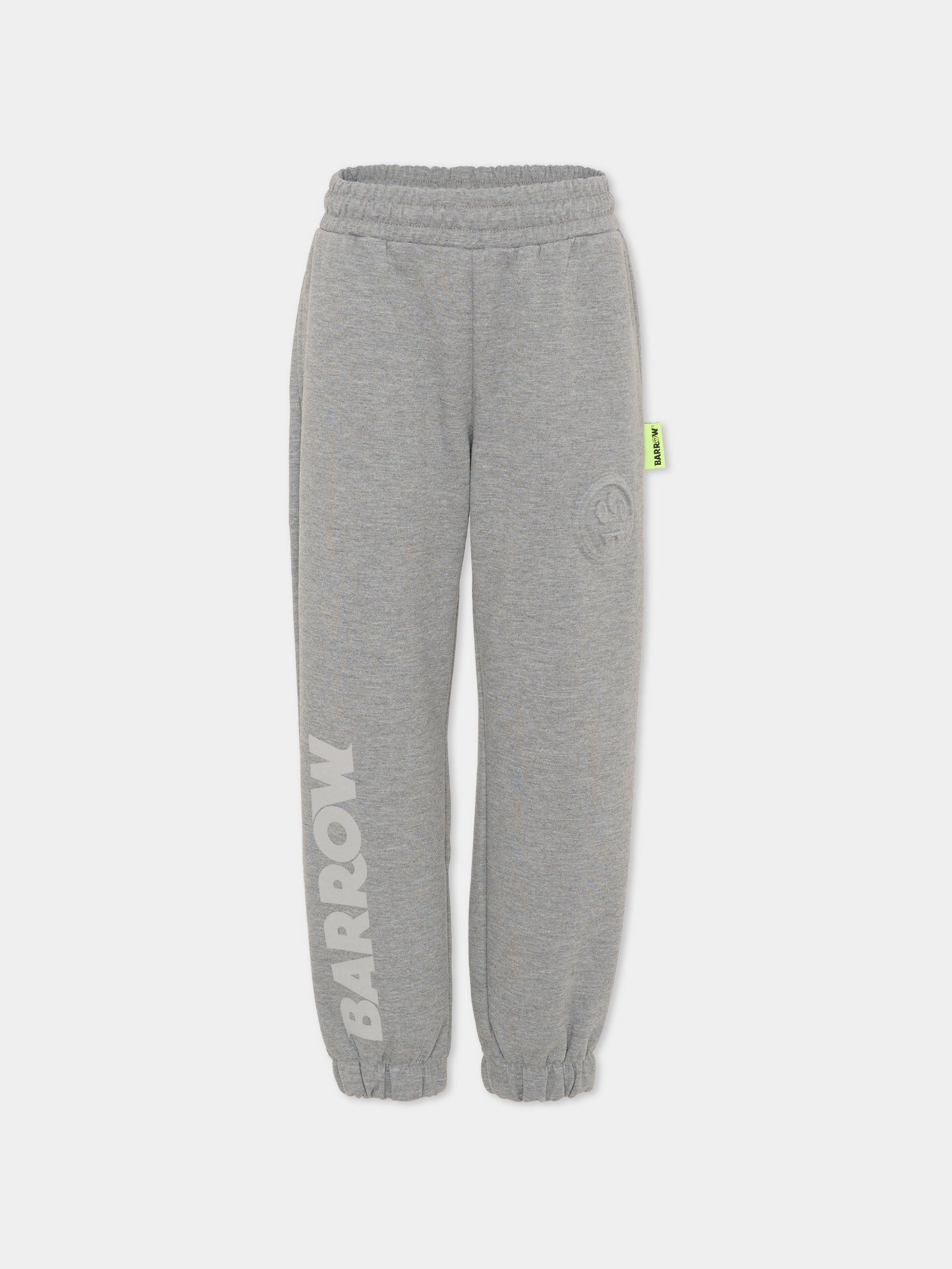 Pantaloni grigi per bambino con smile e logo,Barrow,F5BKJUFP042 251