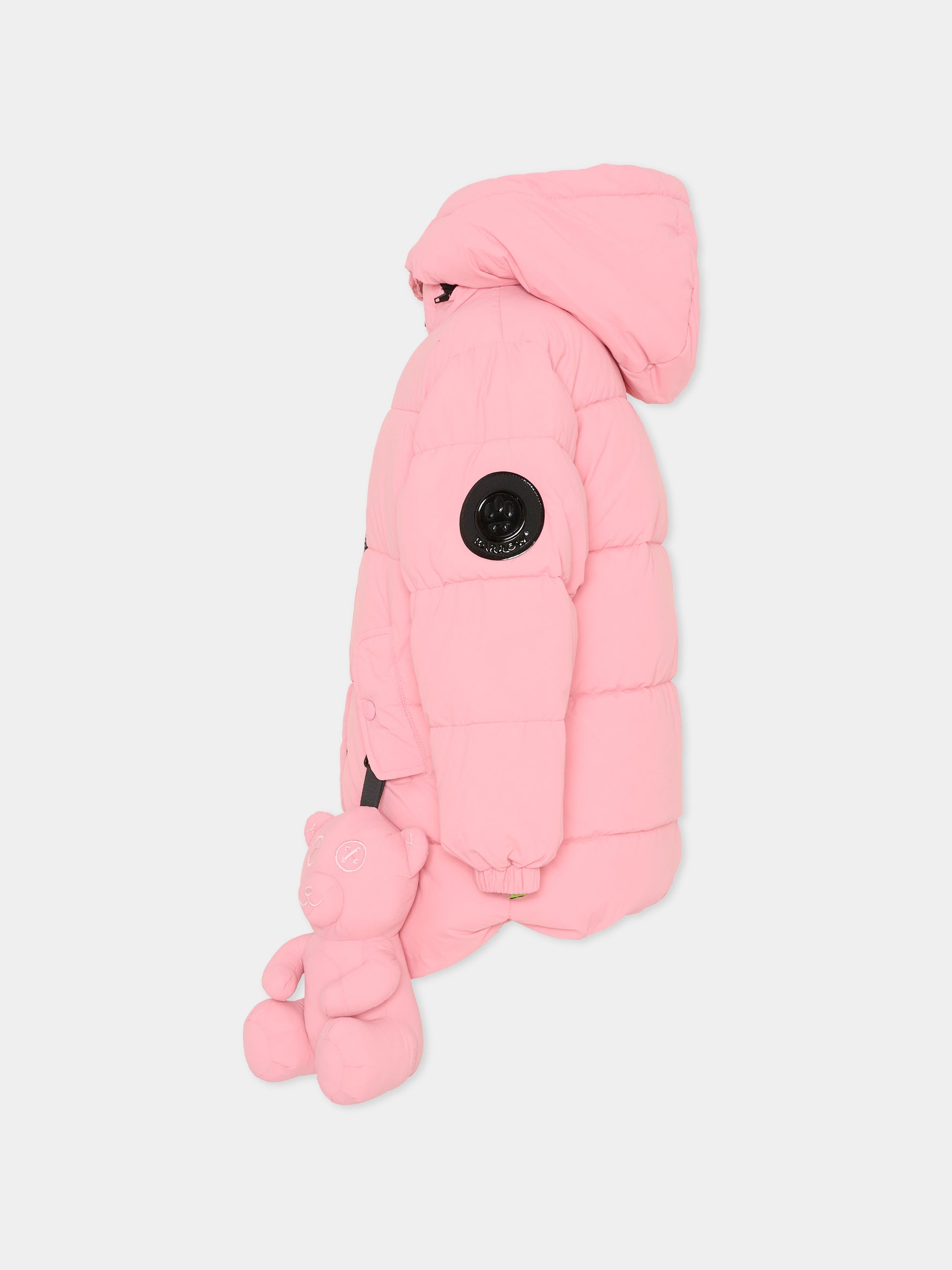 Piumino rosa per bambina con orsetto,Barrow,F5BKJGPF032 042