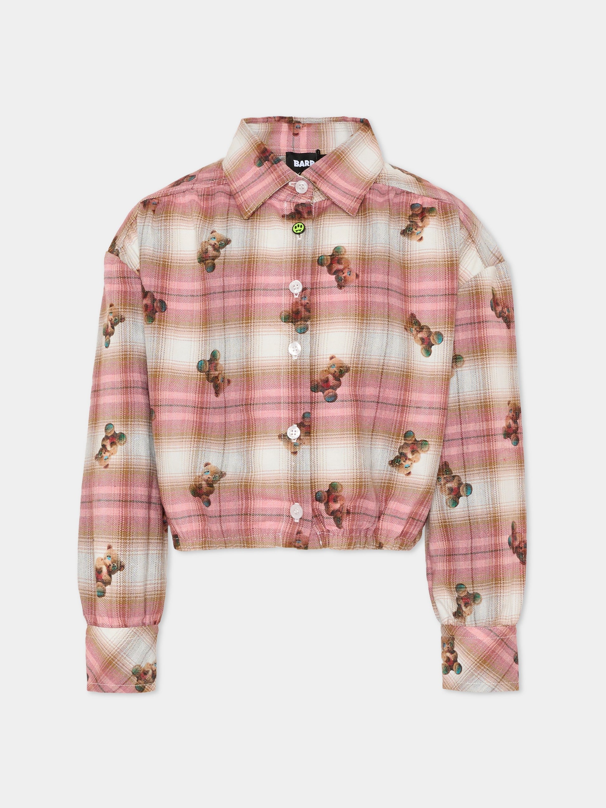 Camicia crop multicolor per bambina con Bear,Barrow,F5BKJGSI162 140