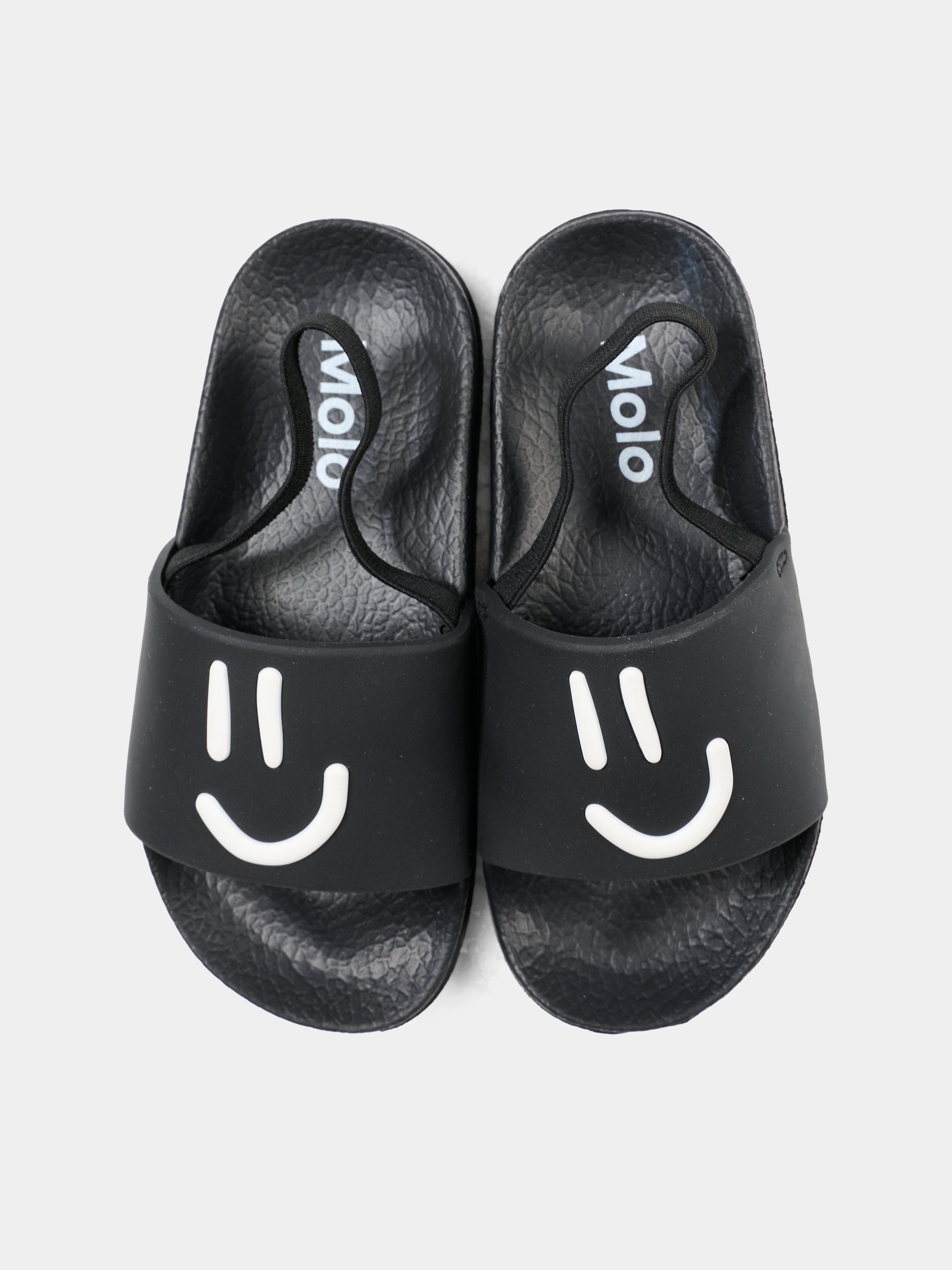 Ciabatte Zhappy nere per bambini con smile,Molo,7S26U201 0099