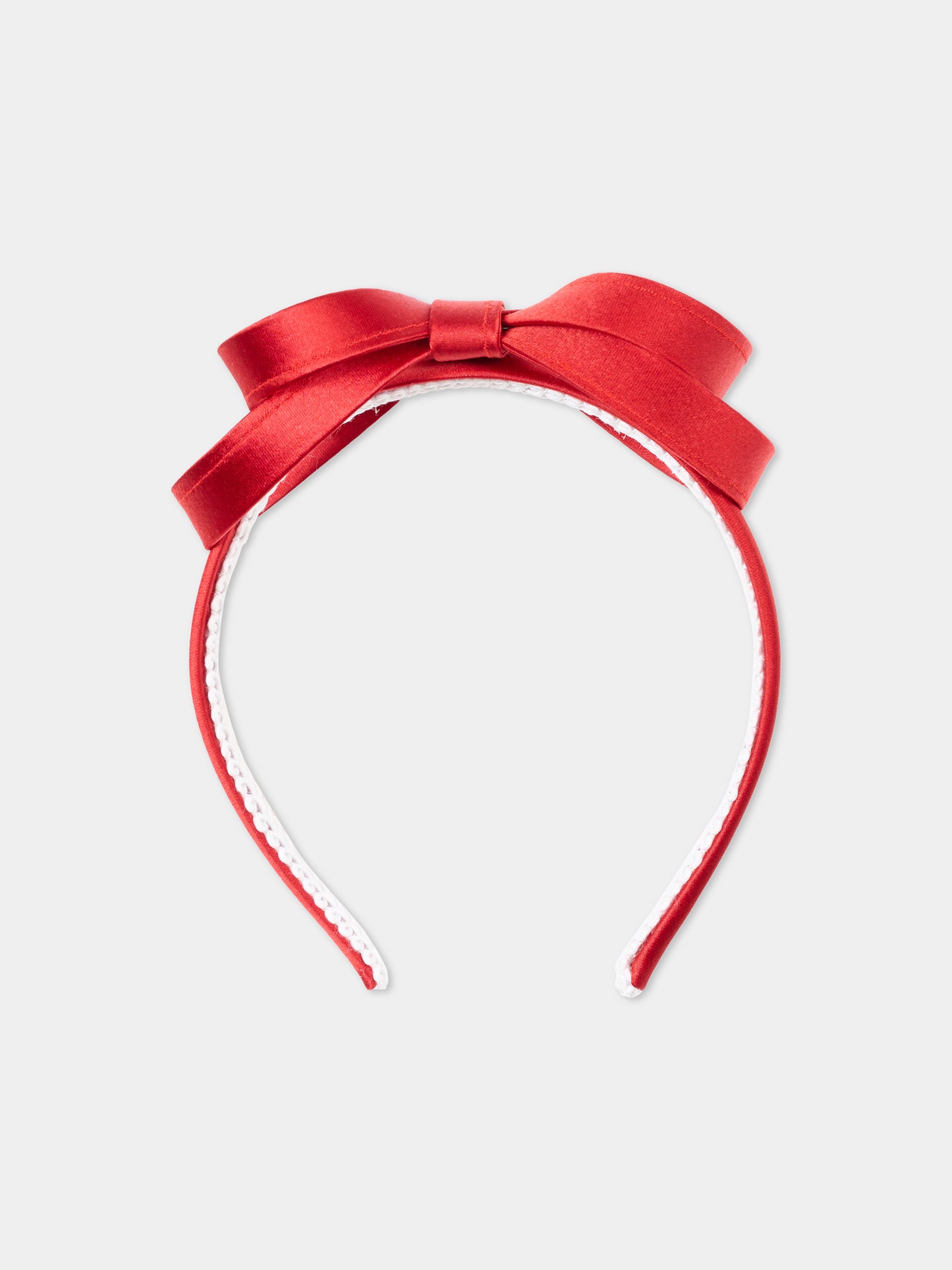 Cerchietto Infinity rosso per bambina con fiocco,Nennè Studio,INFINITY ROSSO