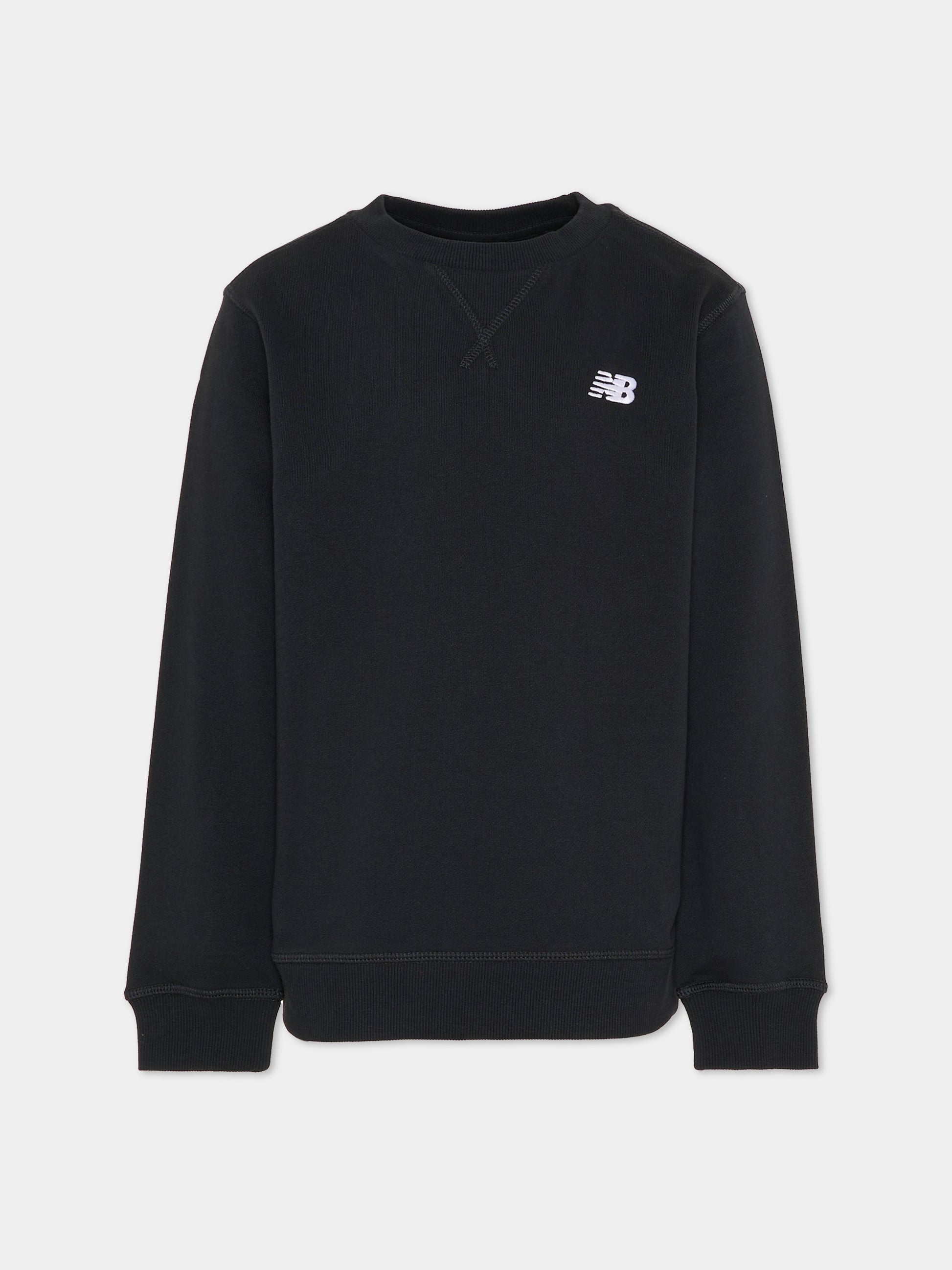 Felpa nera per bambini con logo,New Balance,LAKB0055 BK