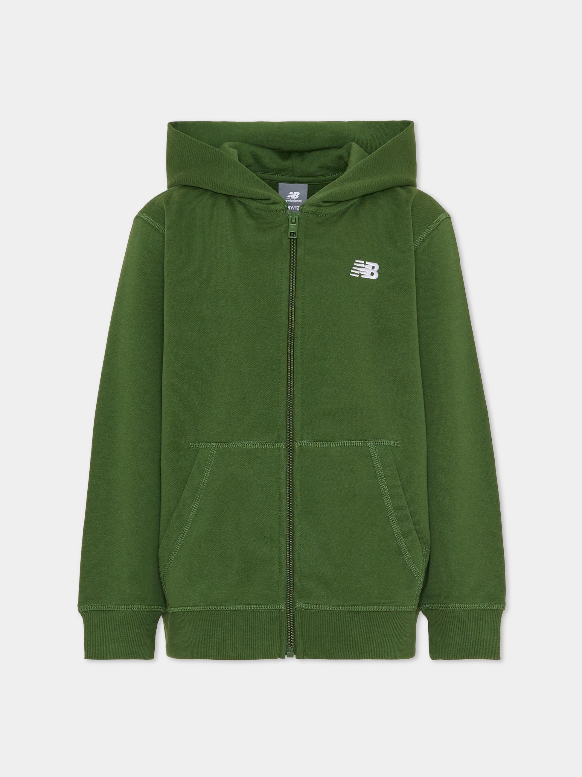 Felpa verde per bambini con logo,New Balance,LAKB0057 DAE