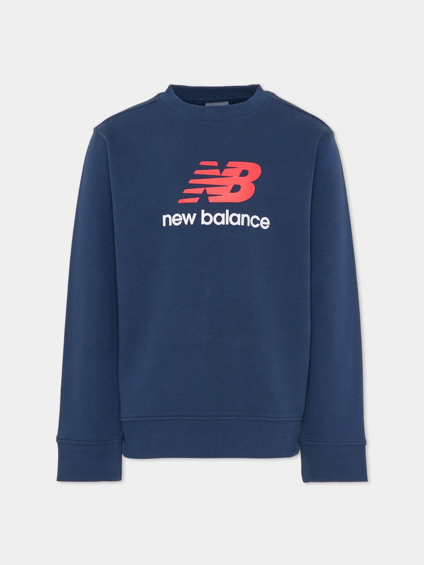 Felpa blu per bambino con logo,New Balance,LAKB0269 NNY