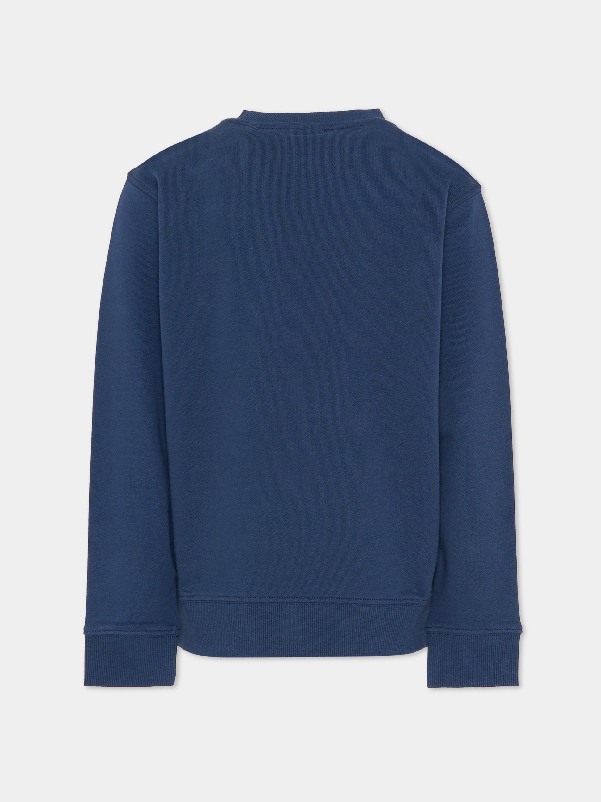 Felpa blu per bambino con logo,New Balance,LAKB0269 NNY