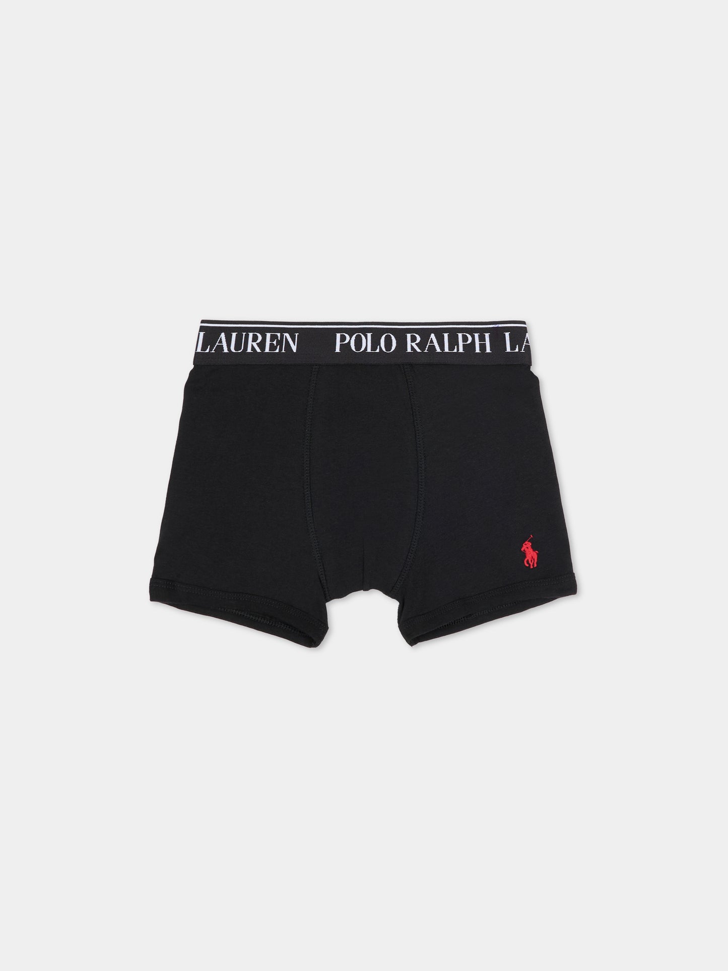 Set boxer nero per bambino con cavallino,Ralph Lauren Kids,9P5014 G9O
