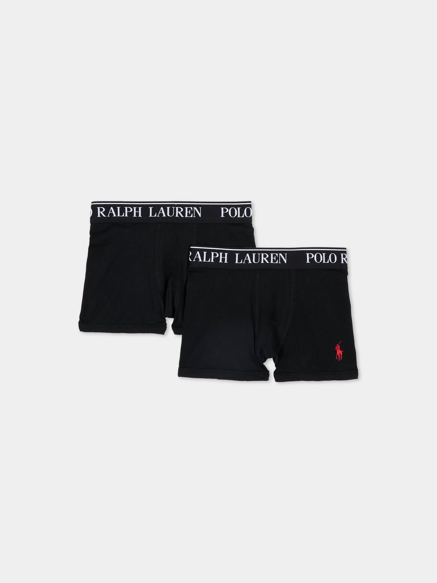 Set boxer nero per bambino con cavallino,Ralph Lauren Kids,9P5016 G9O
