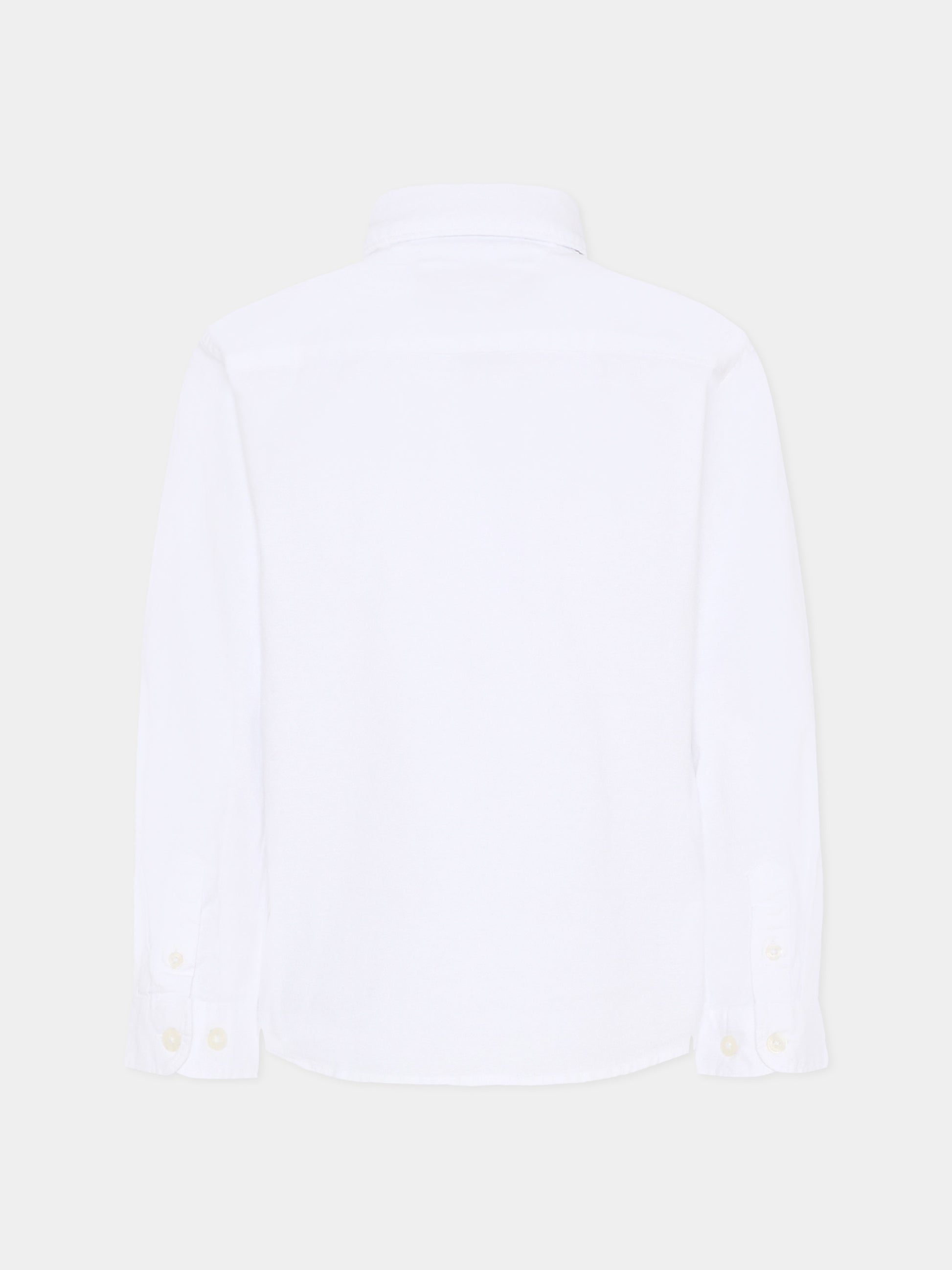 Camicia bianca per bambino con bandierina,Tommy Hilfiger Junior,KB0KB06964 YBR