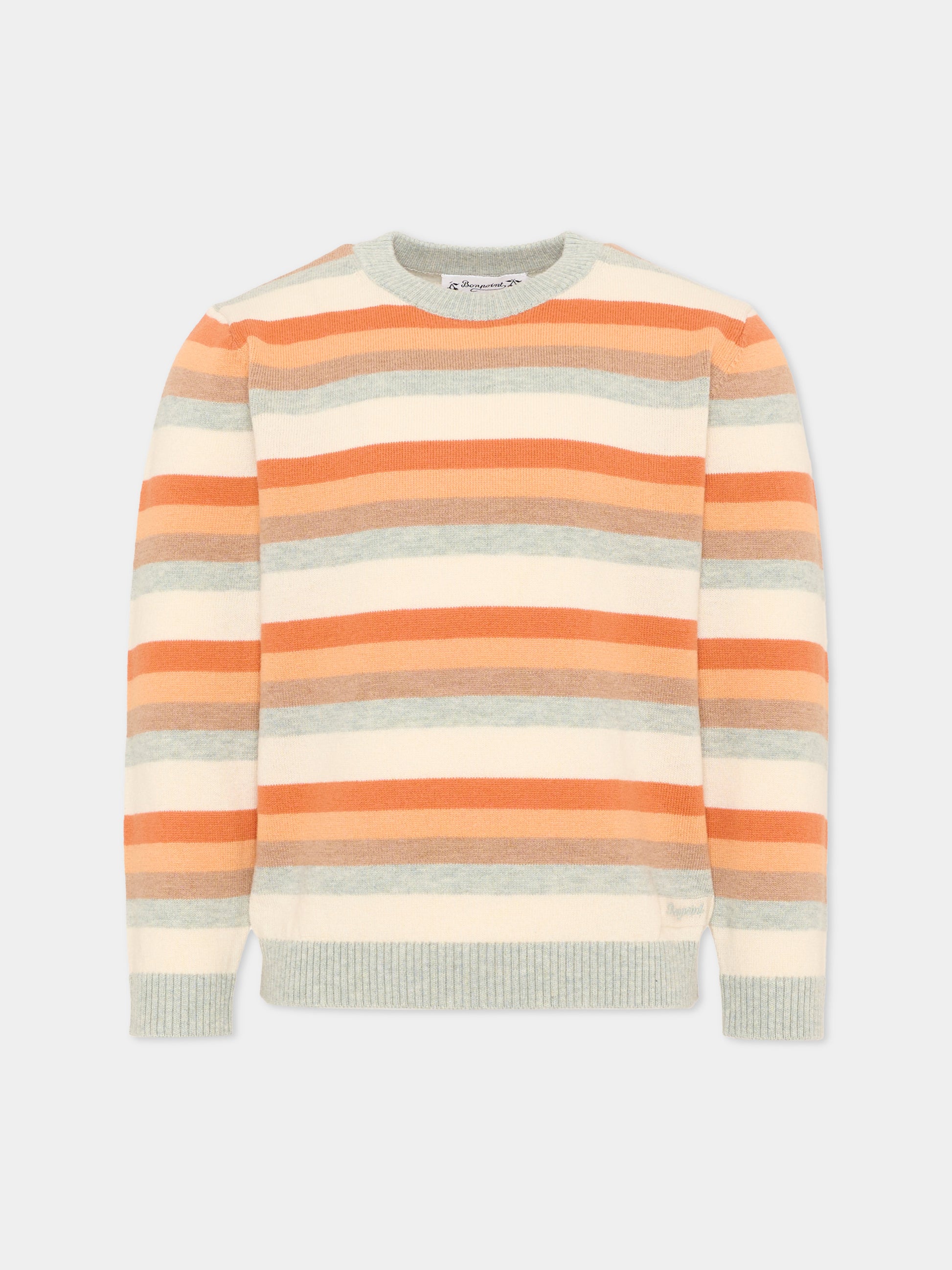 Maglione multicolor per bambino a righe,Bonpoint,W06BJUK00002 235