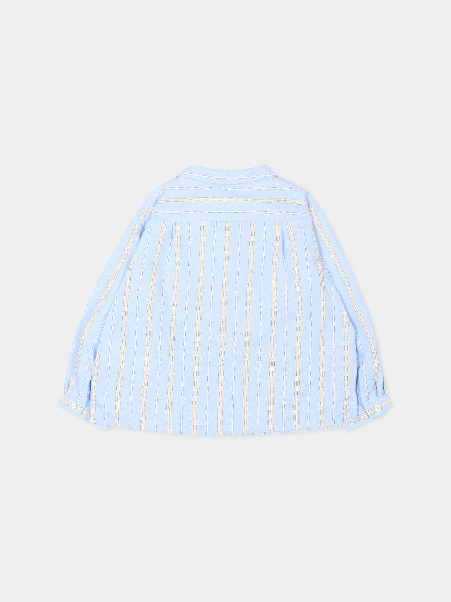 Camicia celeste a righe per neonato,Bonpoint,P06YSHW00001 215