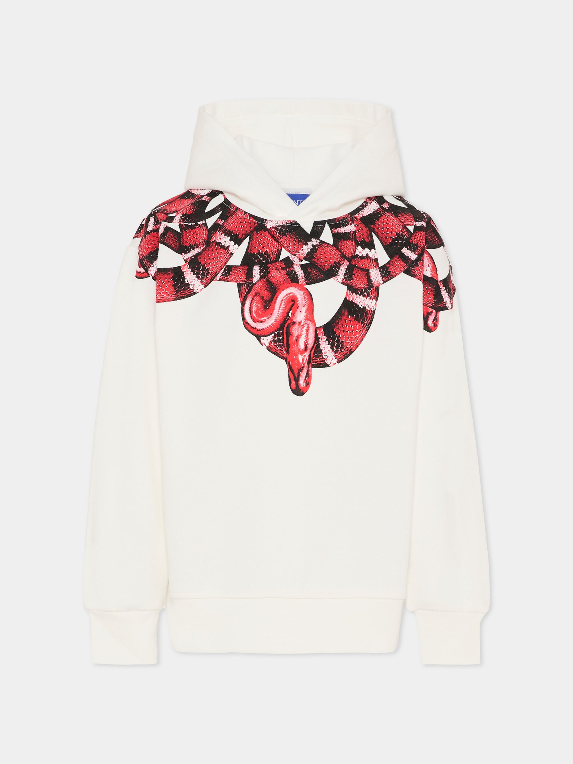 Felpa bianca per bambino con serpente,County Of Milan Kids,F5CMJBHS038 002