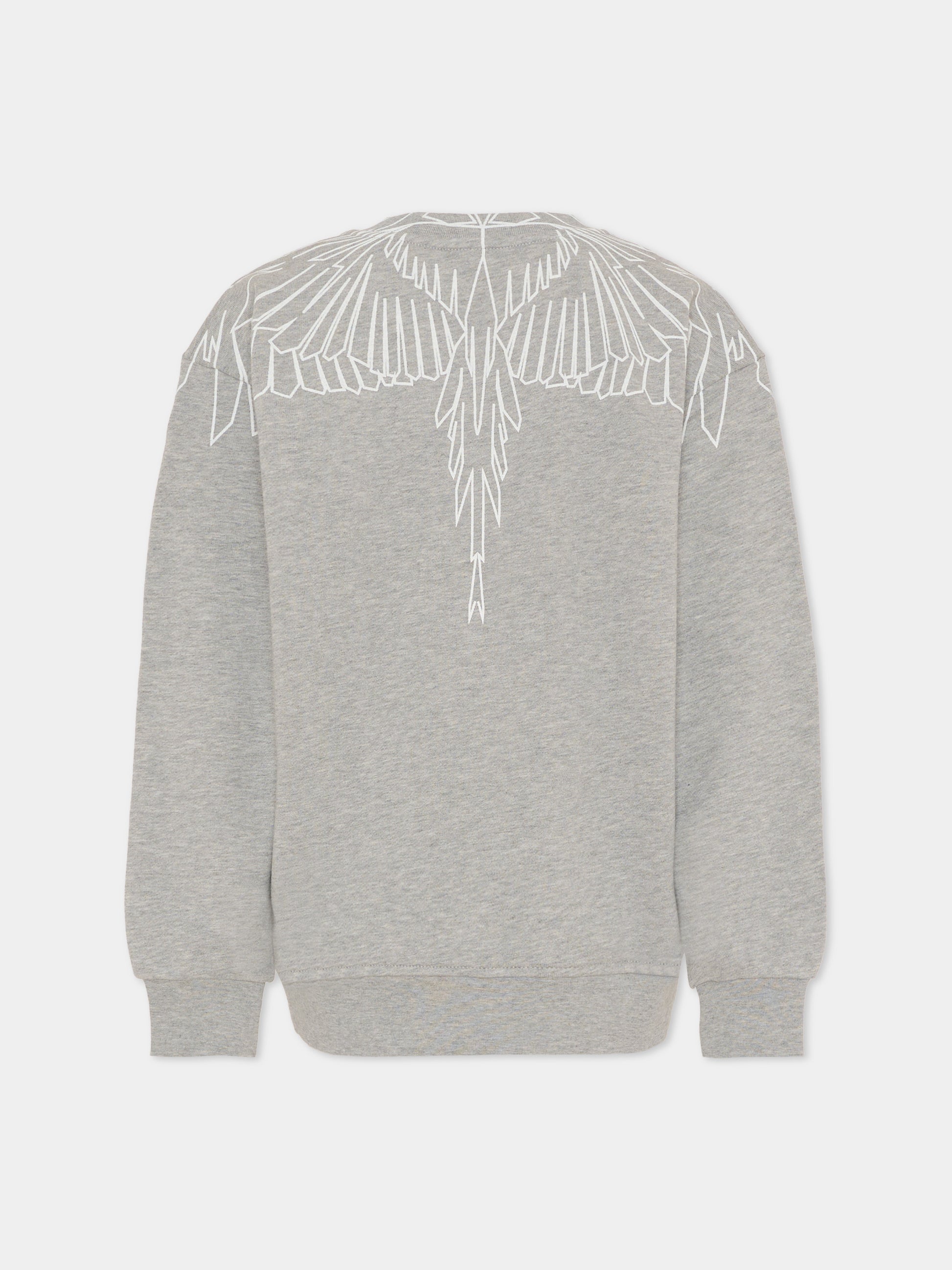 Felpa grigia per bambino con ali,County Of Milan Kids,F5CMJBSW071 101