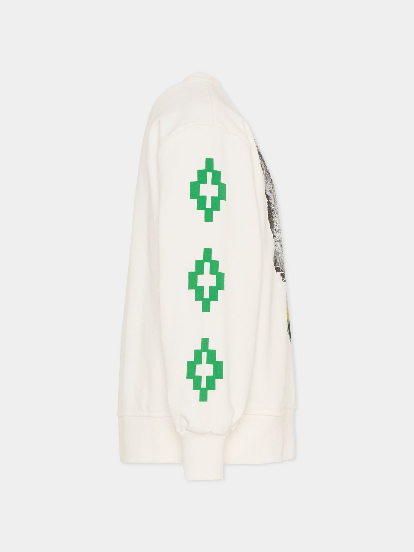 Felpa bianca per bambino con volpe,County Of Milan Kids,F5CMJBSW075 002