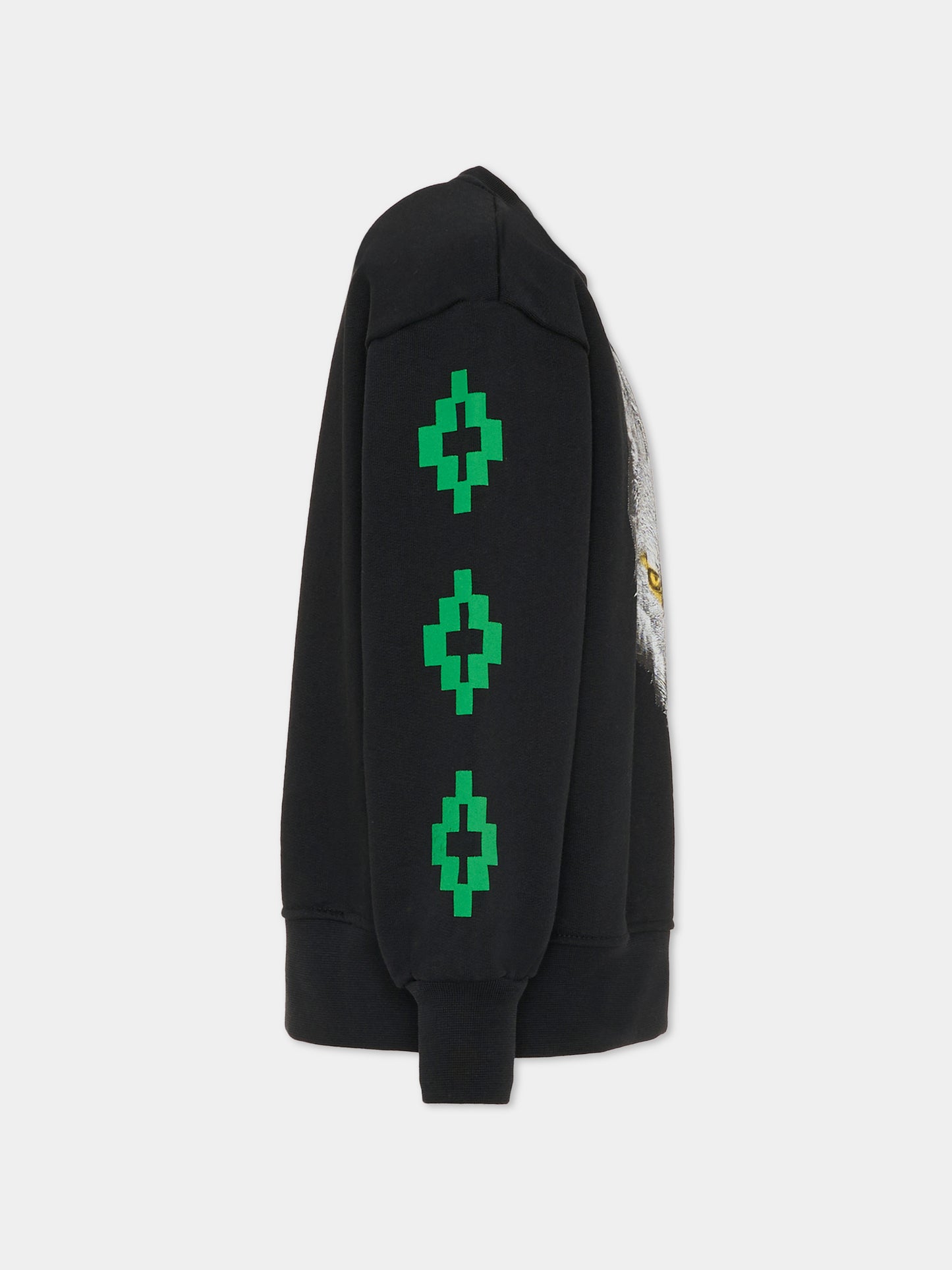 Felpa nera per bambino con volpe,County Of Milan Kids,F5CMJBSW075 110