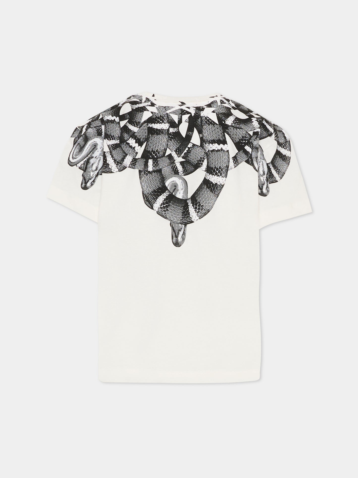 T-shirt avorio per bambino con serpente,County Of Milan Kids,F5CMJBTH042 002