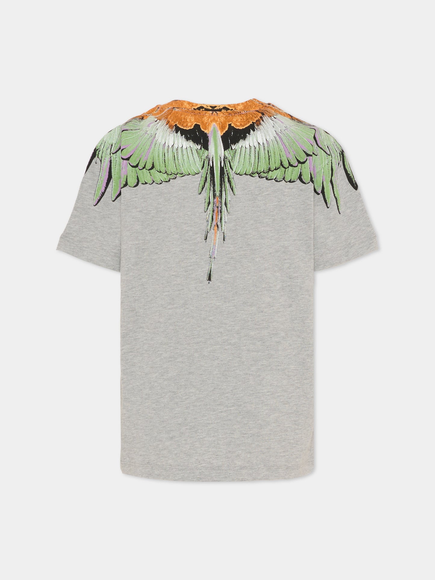 T-shirt grigia per bambino con ali multicolor,County Of Milan Kids,F5CMJBTH063 101