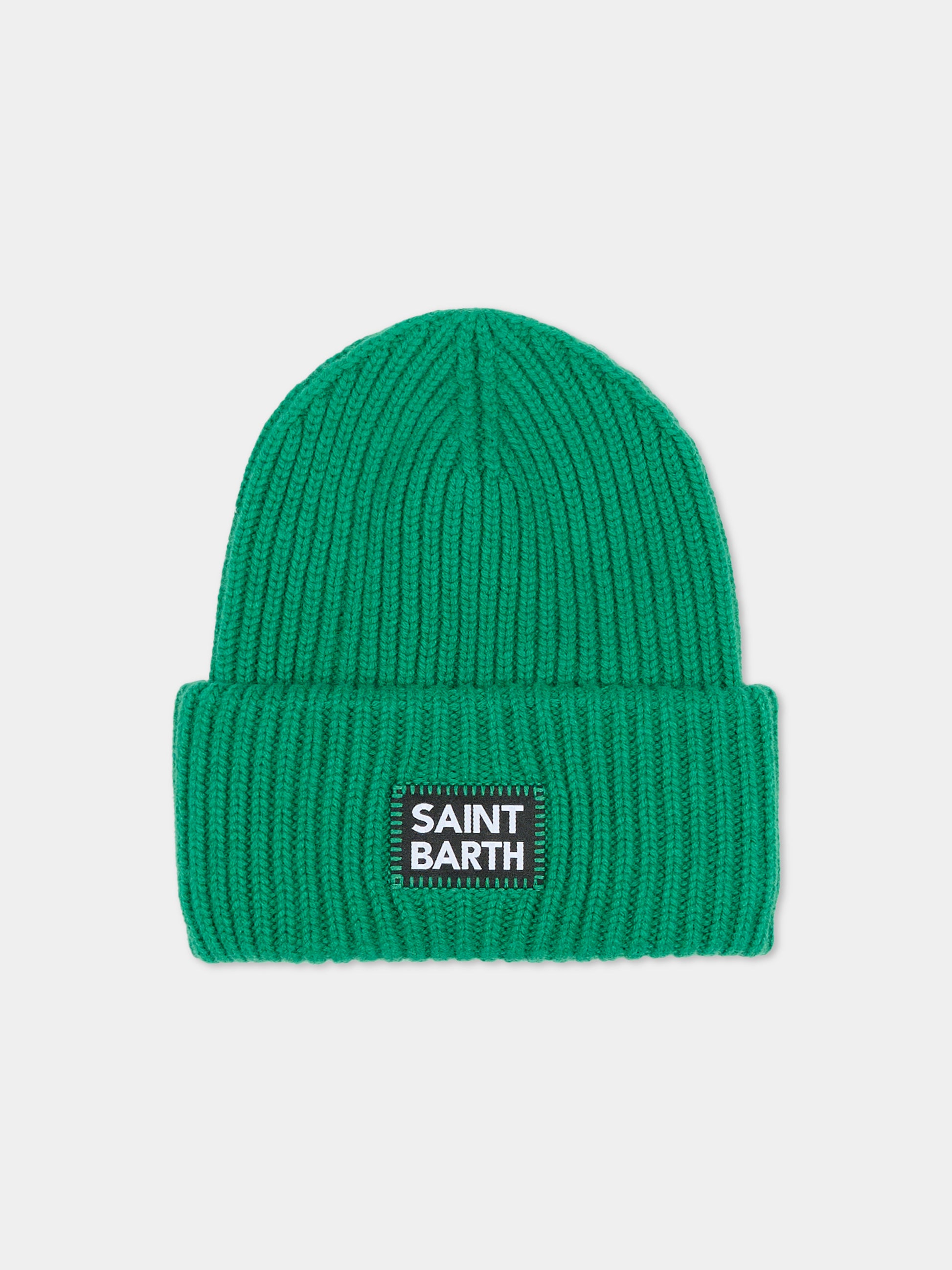 Berretto verde per bambini con logo,Mc2 Saint Barth,BRR0001 00813E