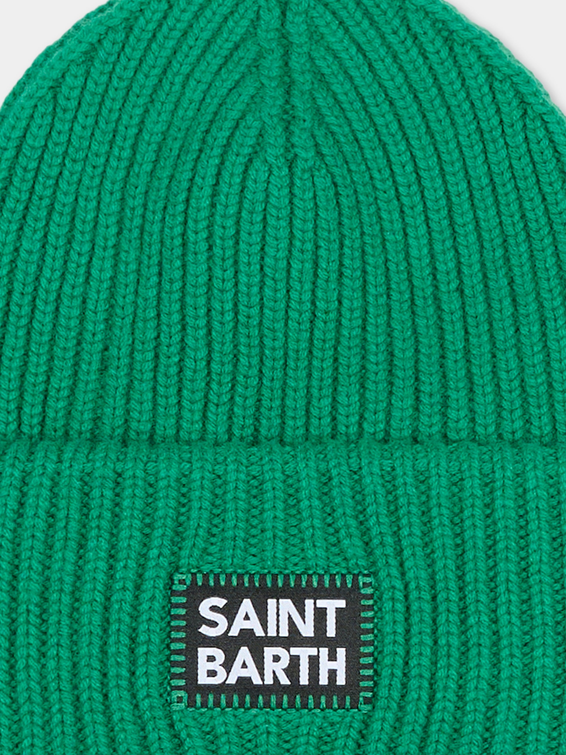 Berretto verde per bambini con logo,Mc2 Saint Barth,BRR0001 00813E