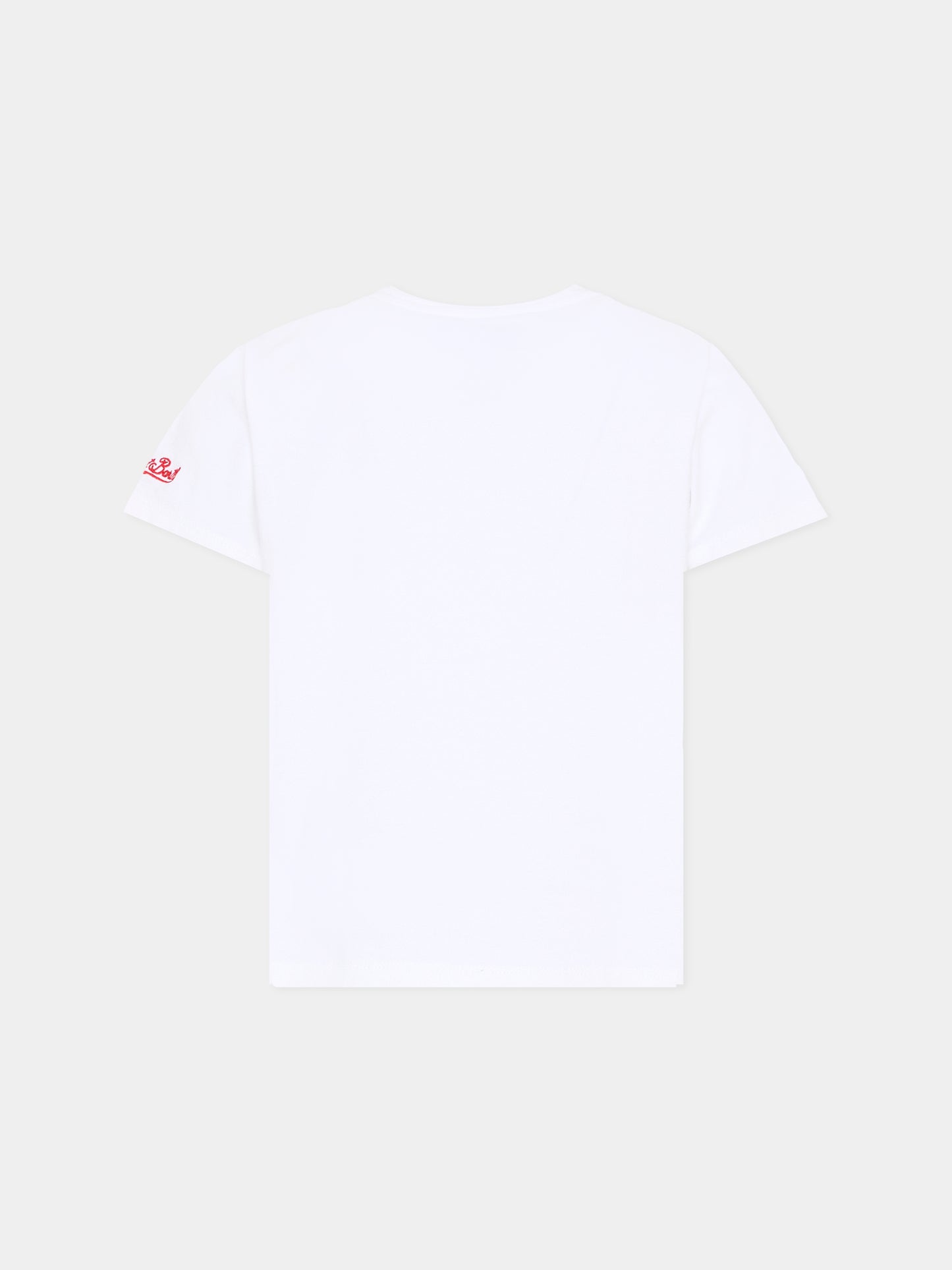 T-shirt bianca per bambina con unicorno natalizio,Mc2 Saint Barth,ELLY002 00803C