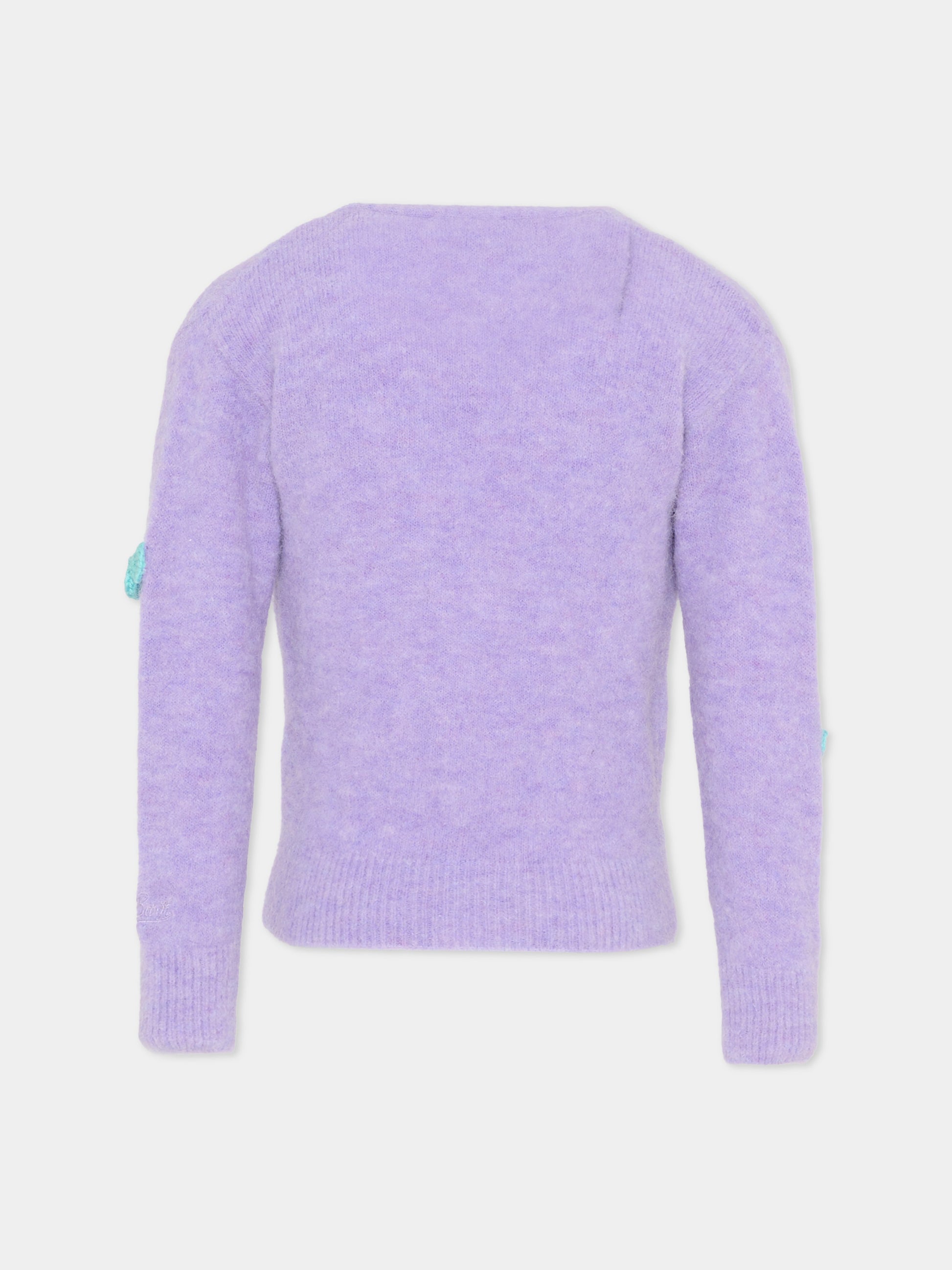 Cardigan lilla per bambina con caramelle,Mc2 Saint Barth,CLH0003 00713E