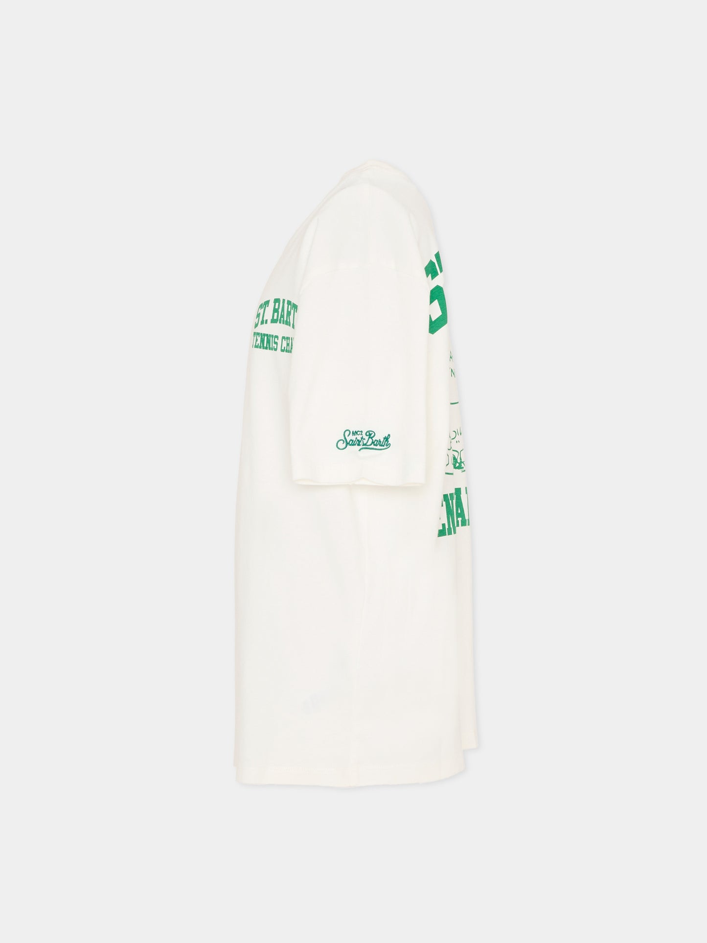 T-shirt avorio per bambino con Snoopy tennista,Mc2 Saint Barth,CAM0001 00627I