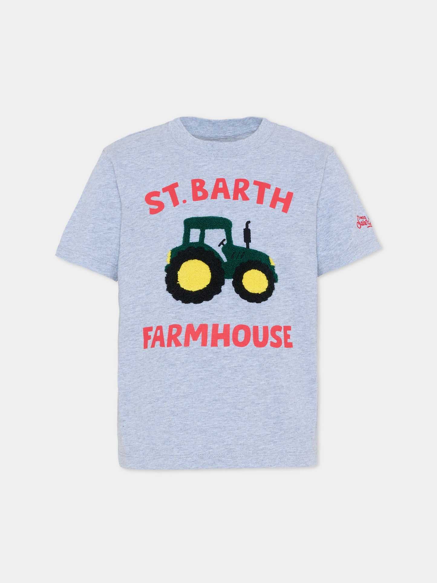 T-shirt grigia per bambino con trattore,Mc2 Saint Barth,CAM0001 00864I