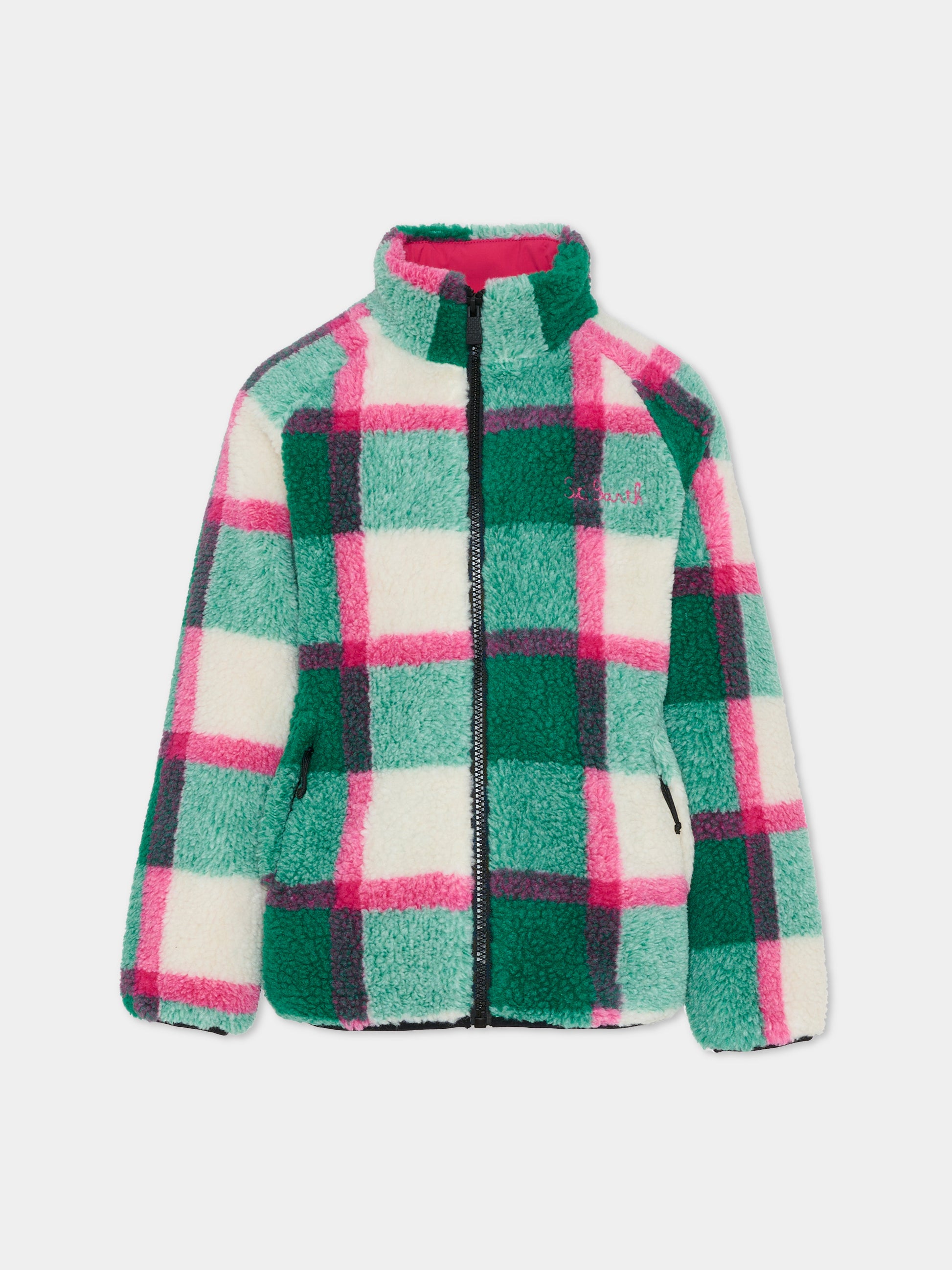 Ecopelliccia verde per bambina con logo,Mc2 Saint Barth,KEY0004 00120E