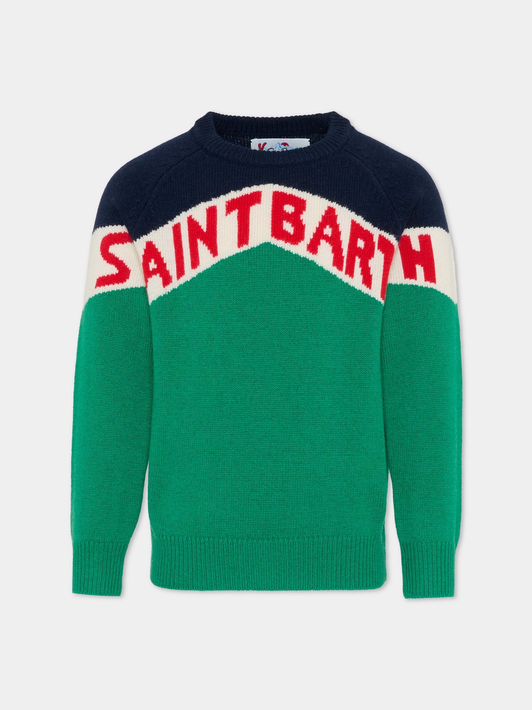 Maglione multicolor per bambino con logo,Mc2 Saint Barth,DOU0002 00257E