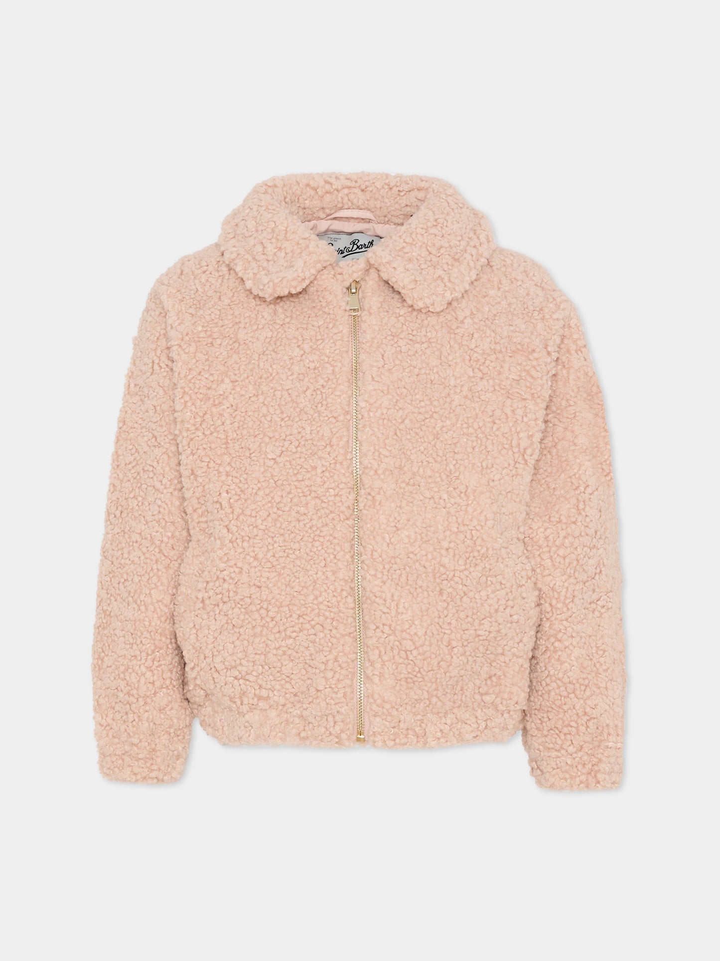 Ecopelliccia rosa per bambina con logo,Mc2 Saint Barth,ABE003 01234I