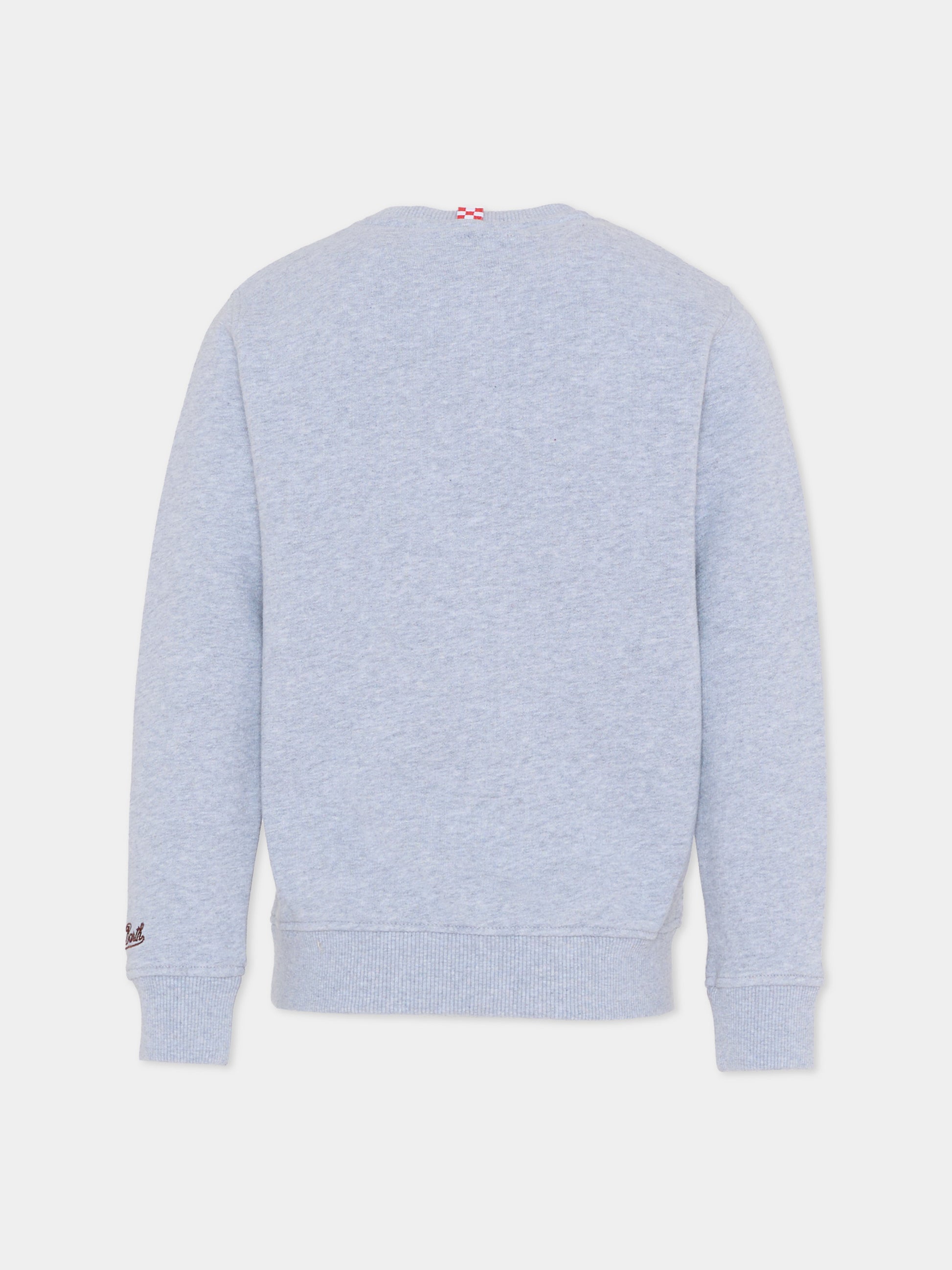 Felpa  grigia per bambino con stampa orsetto,Mc2 Saint Barth,HUT0004 01050I