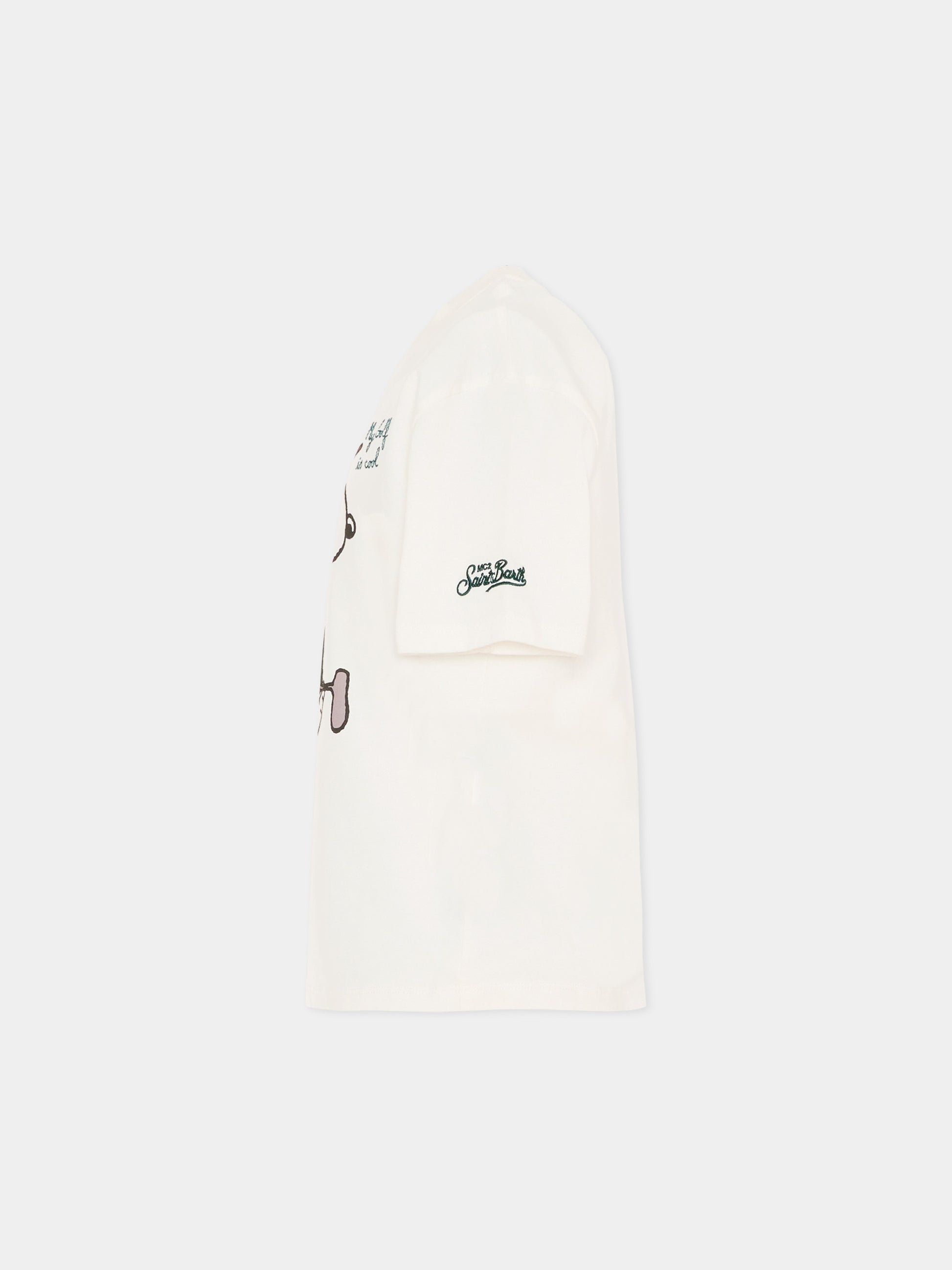 T-shirt avorio per bambino con Snoopy,Mc2 Saint Barth,CAM0001 00996I