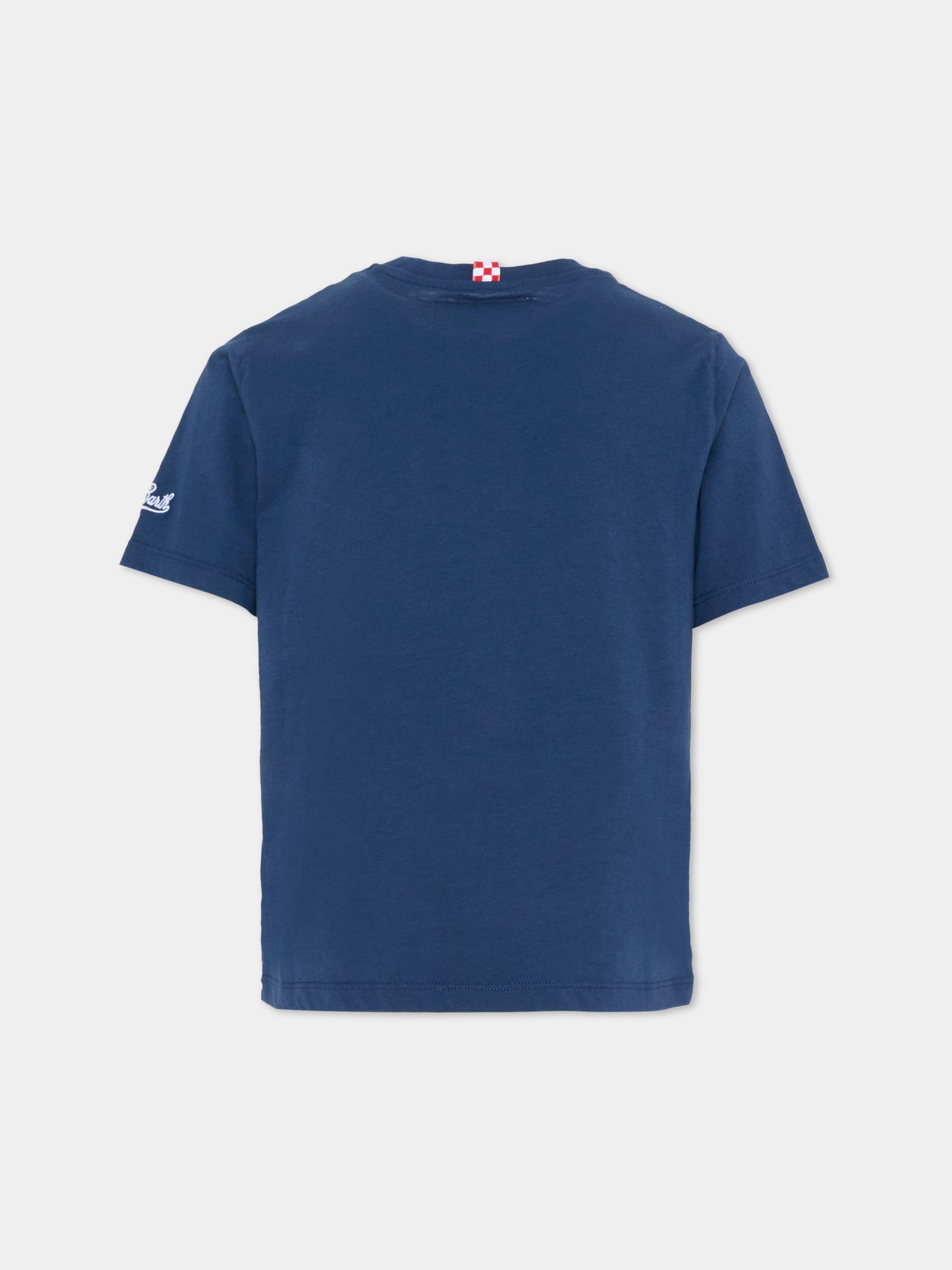 T-shirt blu per bambino con palle,Mc2 Saint Barth,CAM0001 00870I