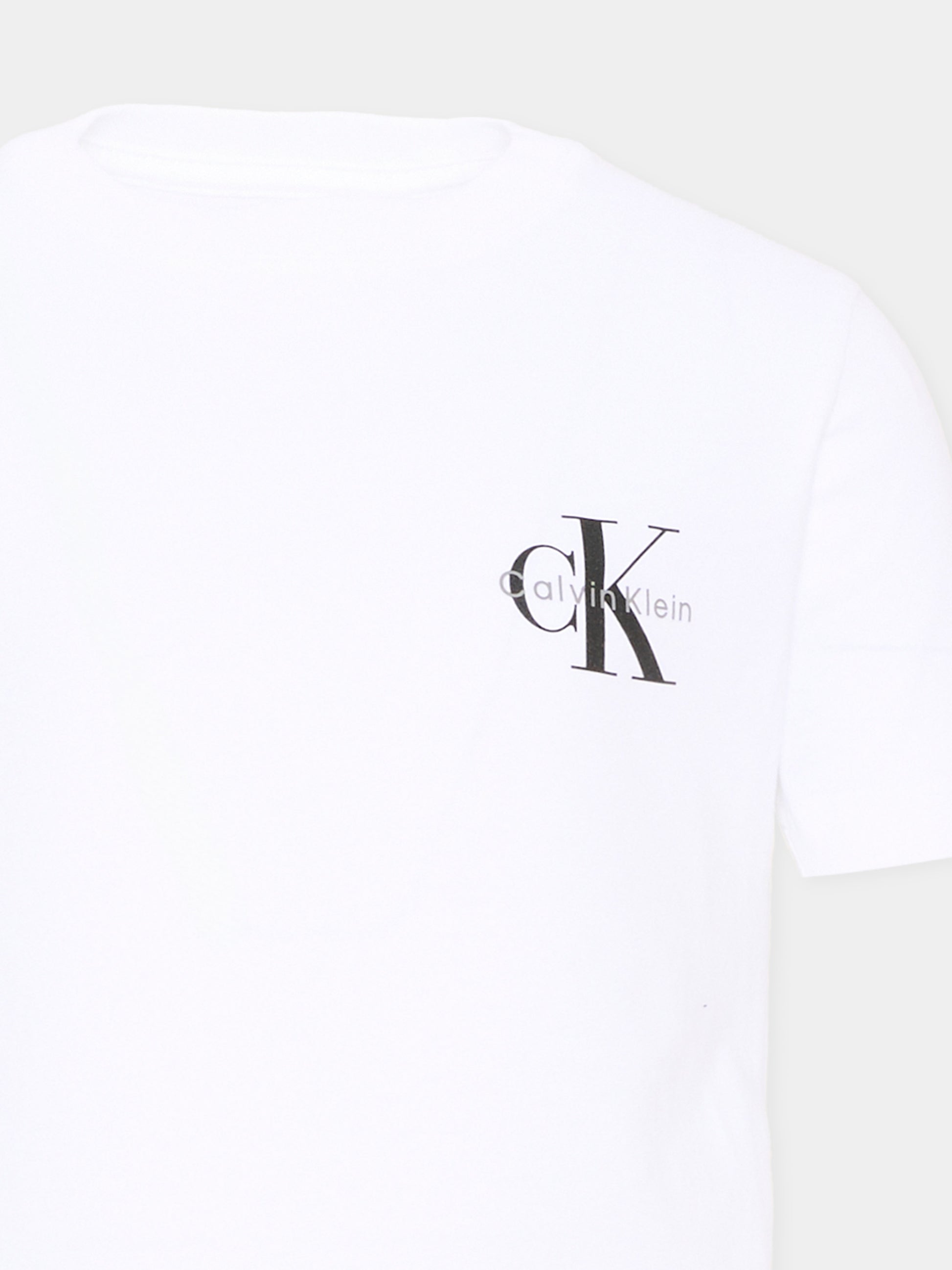 T-Shirt bianca per bambini con logo,Calvin Klein Kids,LV1CKTJA16 YAF