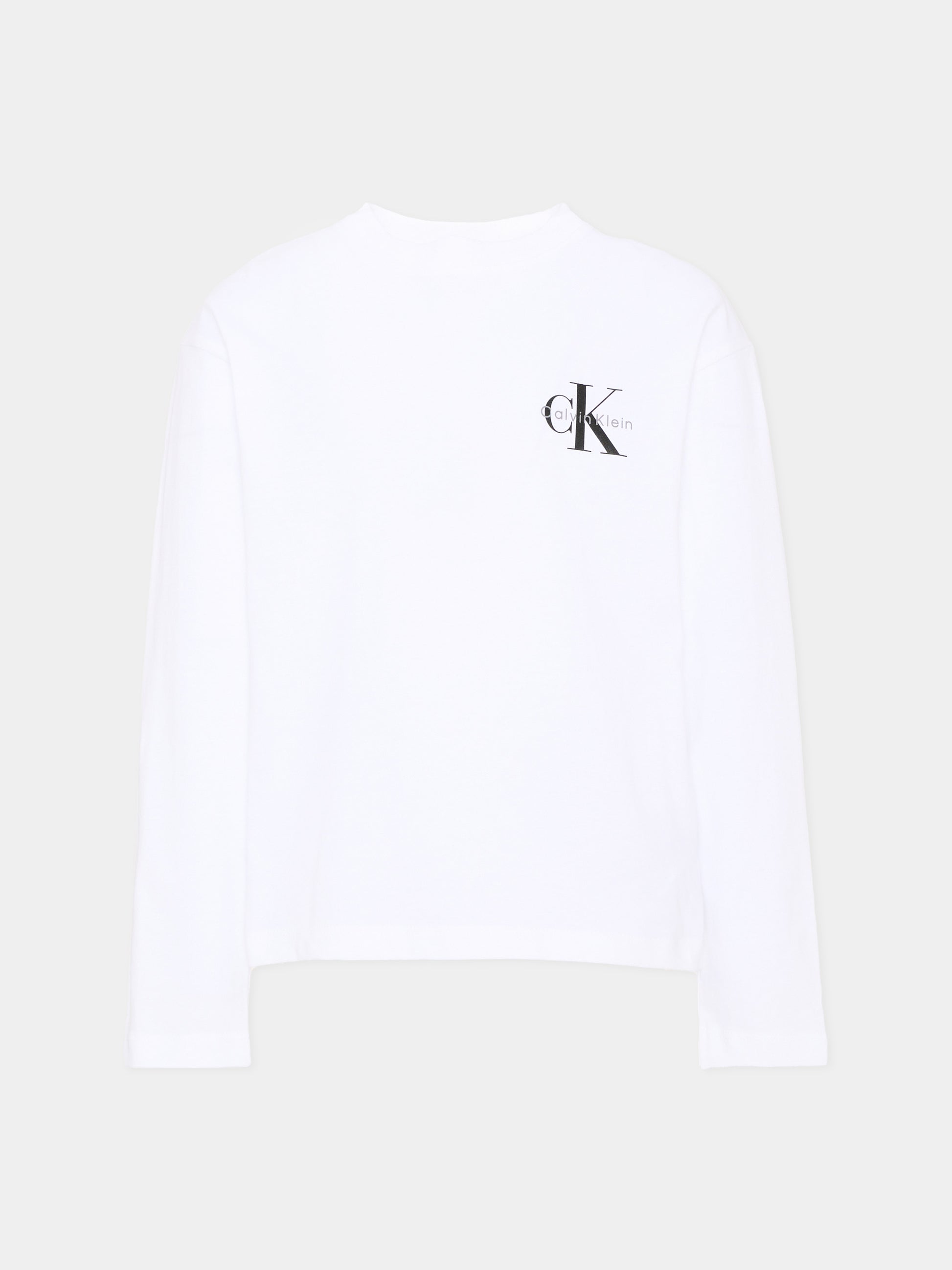 T-shirt bianca per bambini con logo,Calvin Klein Kids,LV1CKTJA17 YAF