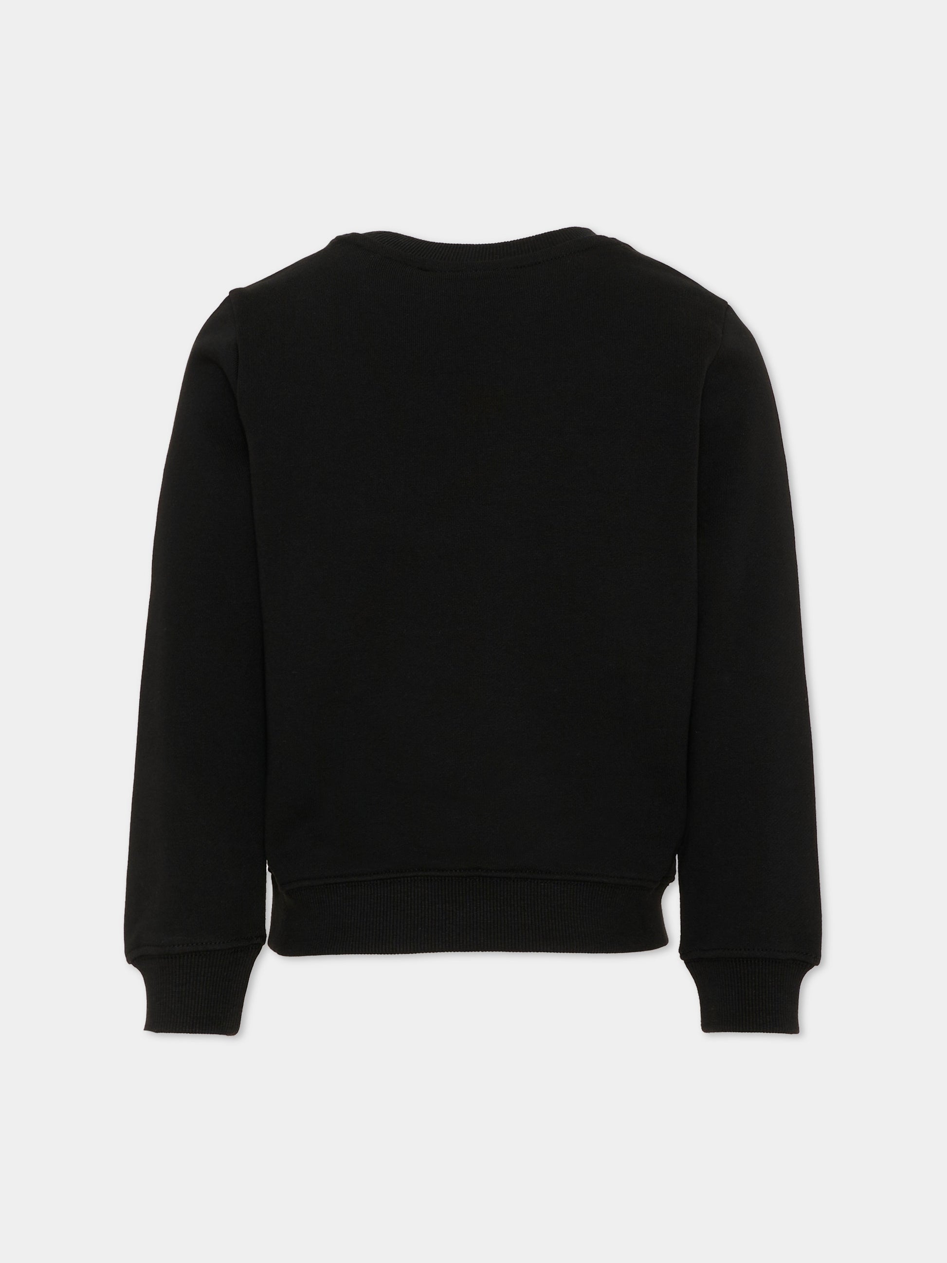 Felpa nera per bambini con logo,Calvin Klein Kids,LV1CKTJB07 BEH