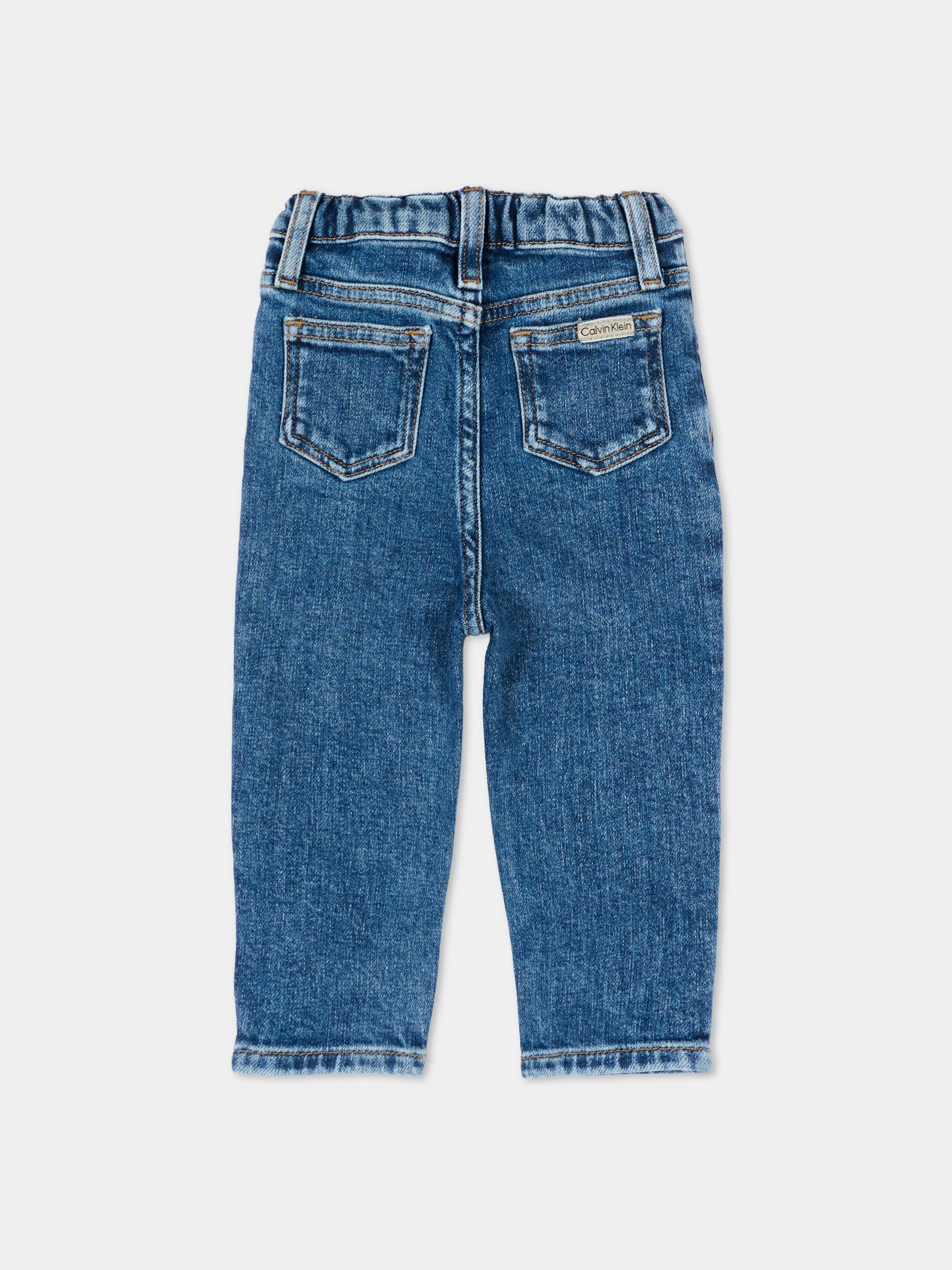 Jeans denim per neonati con logo,Calvin Klein Kids,LV1CKTJC50 1BJ