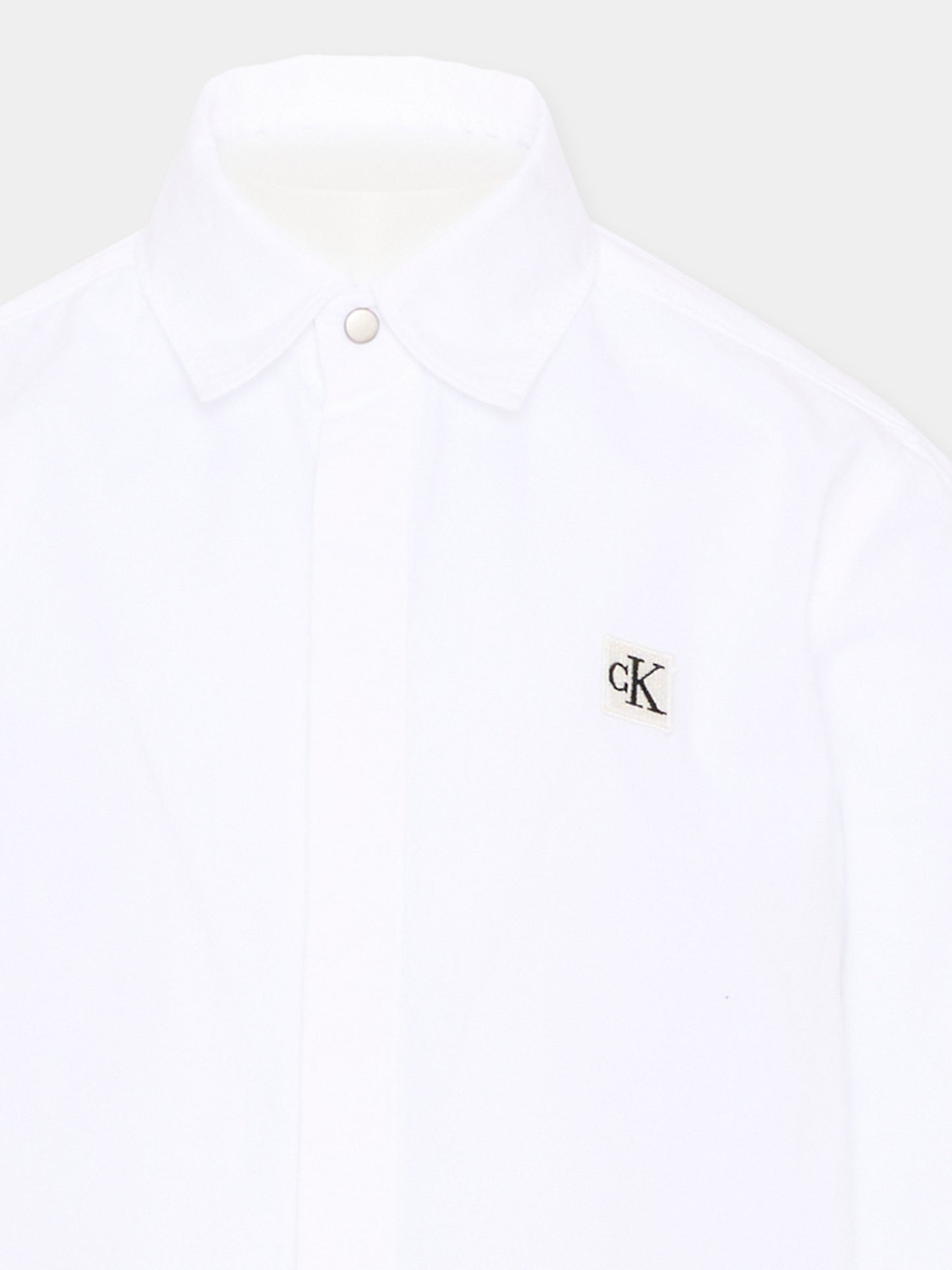 Camicia bianca per bambino con logo,Calvin Klein Kids,LVCKTJB19B YAF