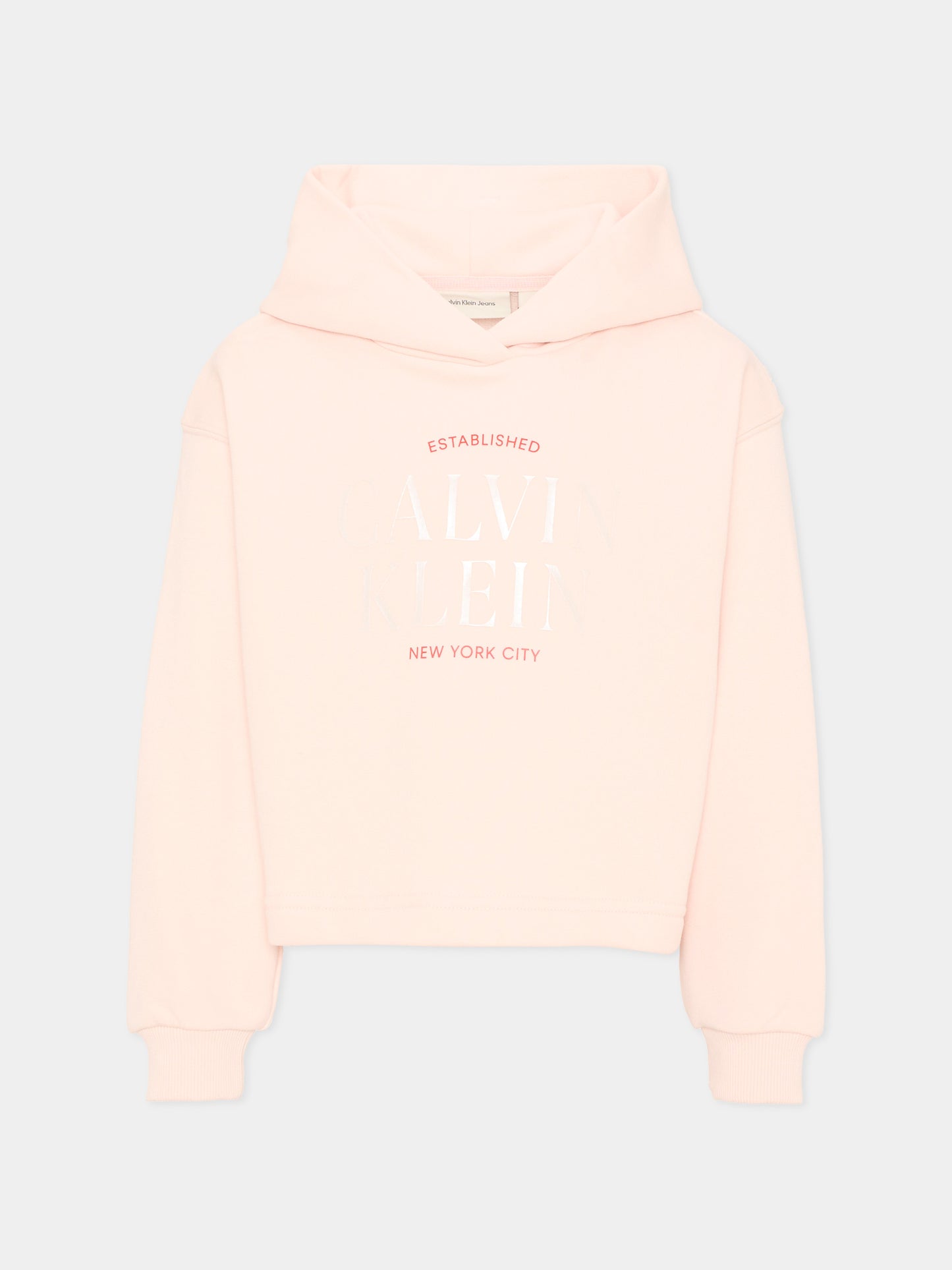 Felpa rosa per bambina con logo,Calvin Klein Kids,LVCKTJB36G T0R