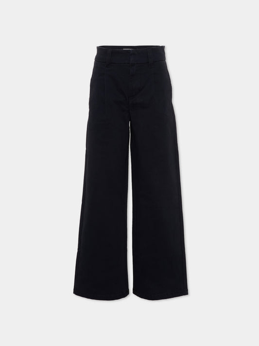 Pantaloni neri per bambino a gamba ampia,Calvin Klein Kids,LVCKTJC17B BEH