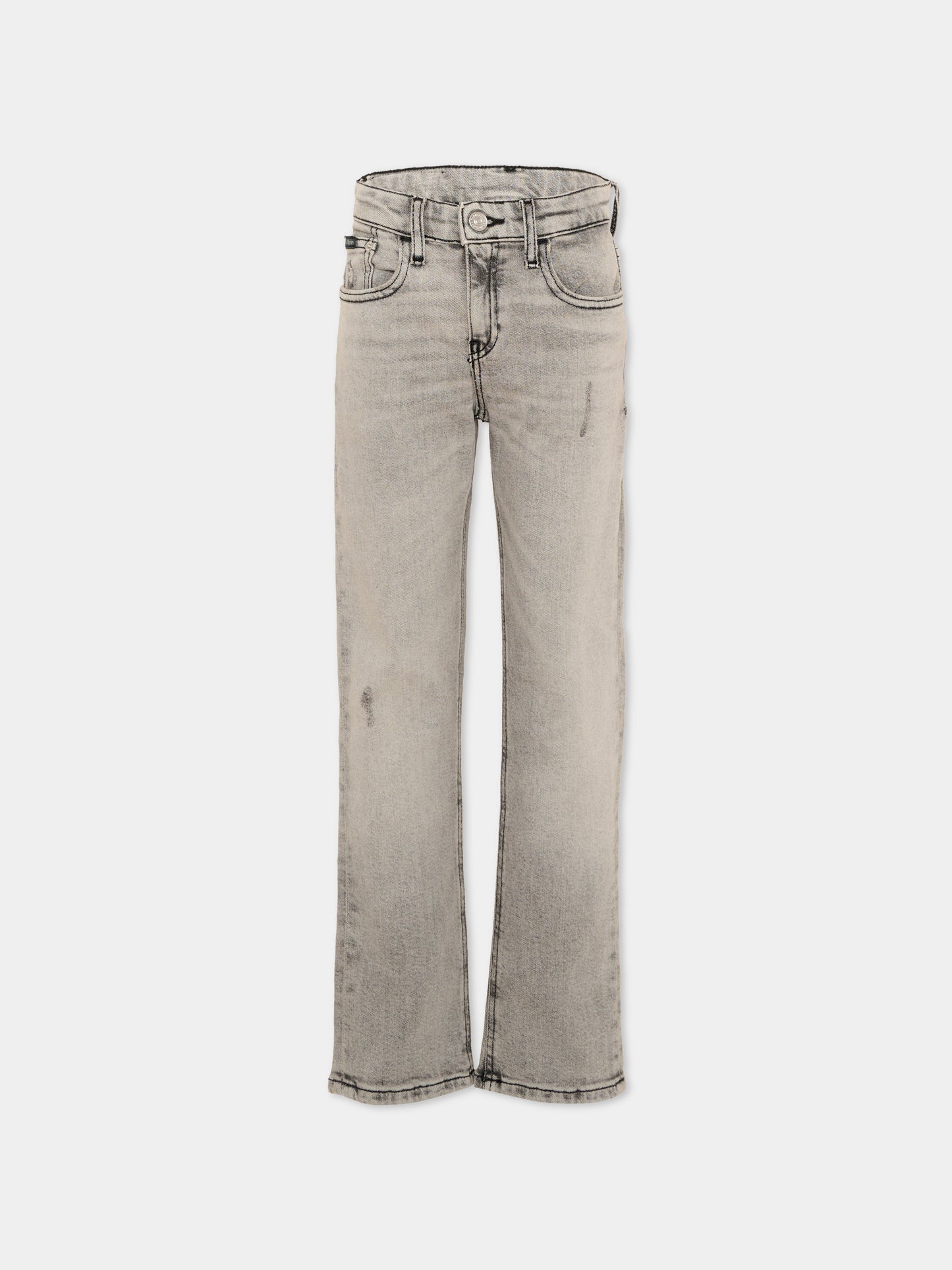 Jeans grigio per bambino monogram CK,Calvin Klein Kids,LVCKTJC18B 1BY