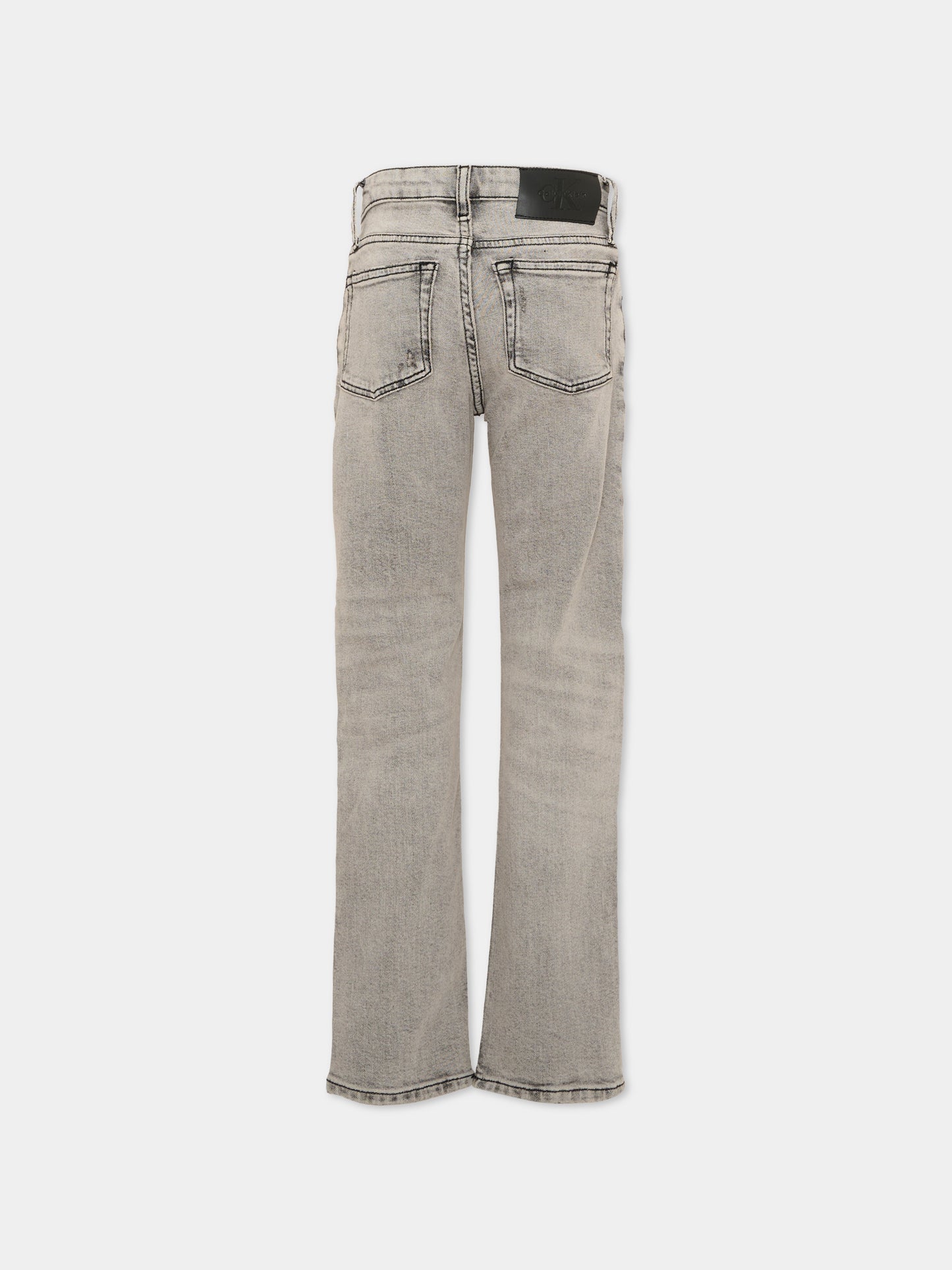 Jeans grigio per bambino monogram CK,Calvin Klein Kids,LVCKTJC18B 1BY